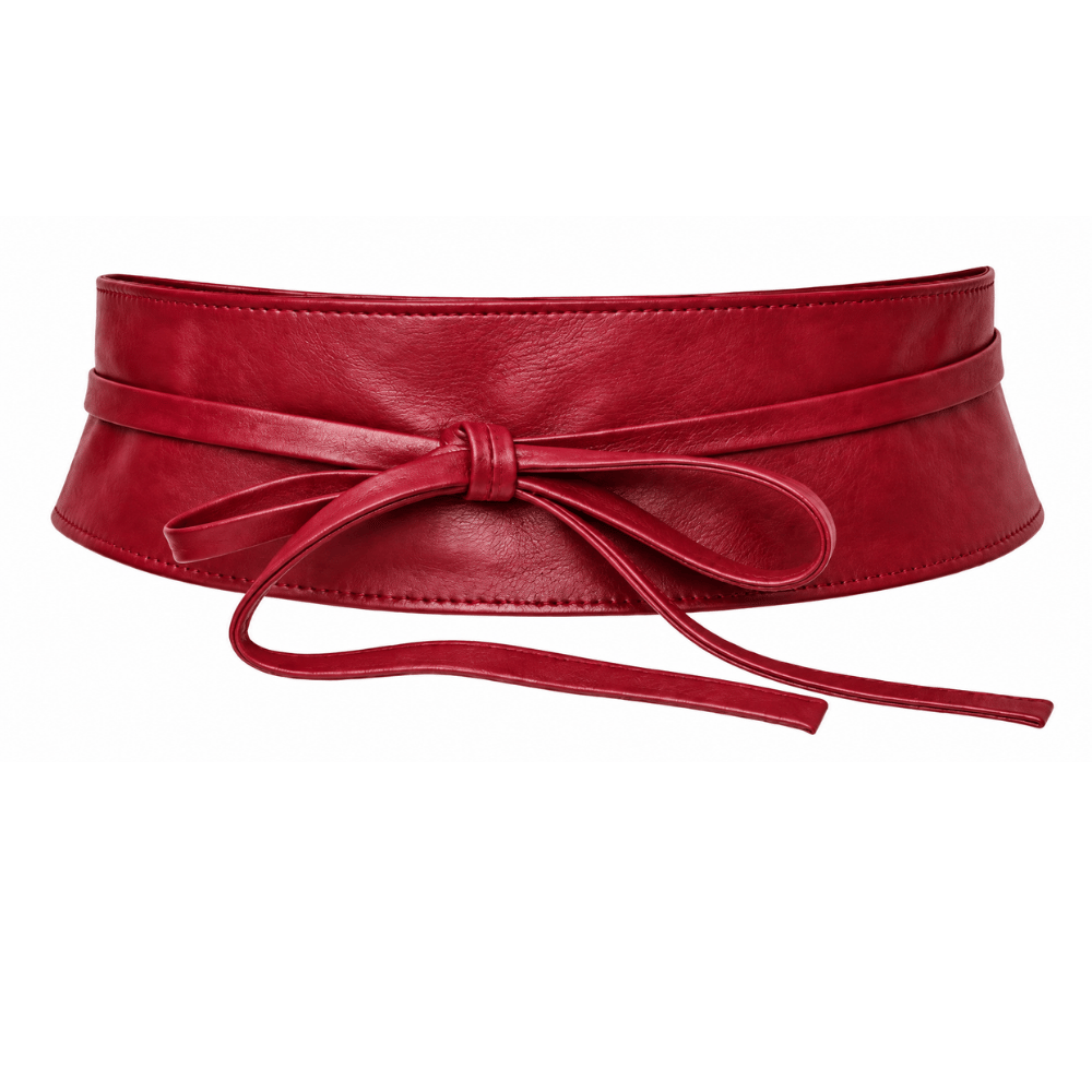 Leather Wrap Belt - Wine