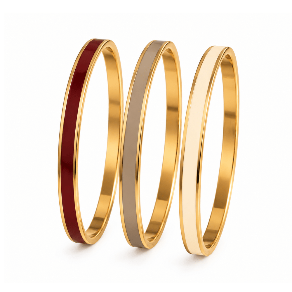 Wide Enamel Bangles - Various Colours
