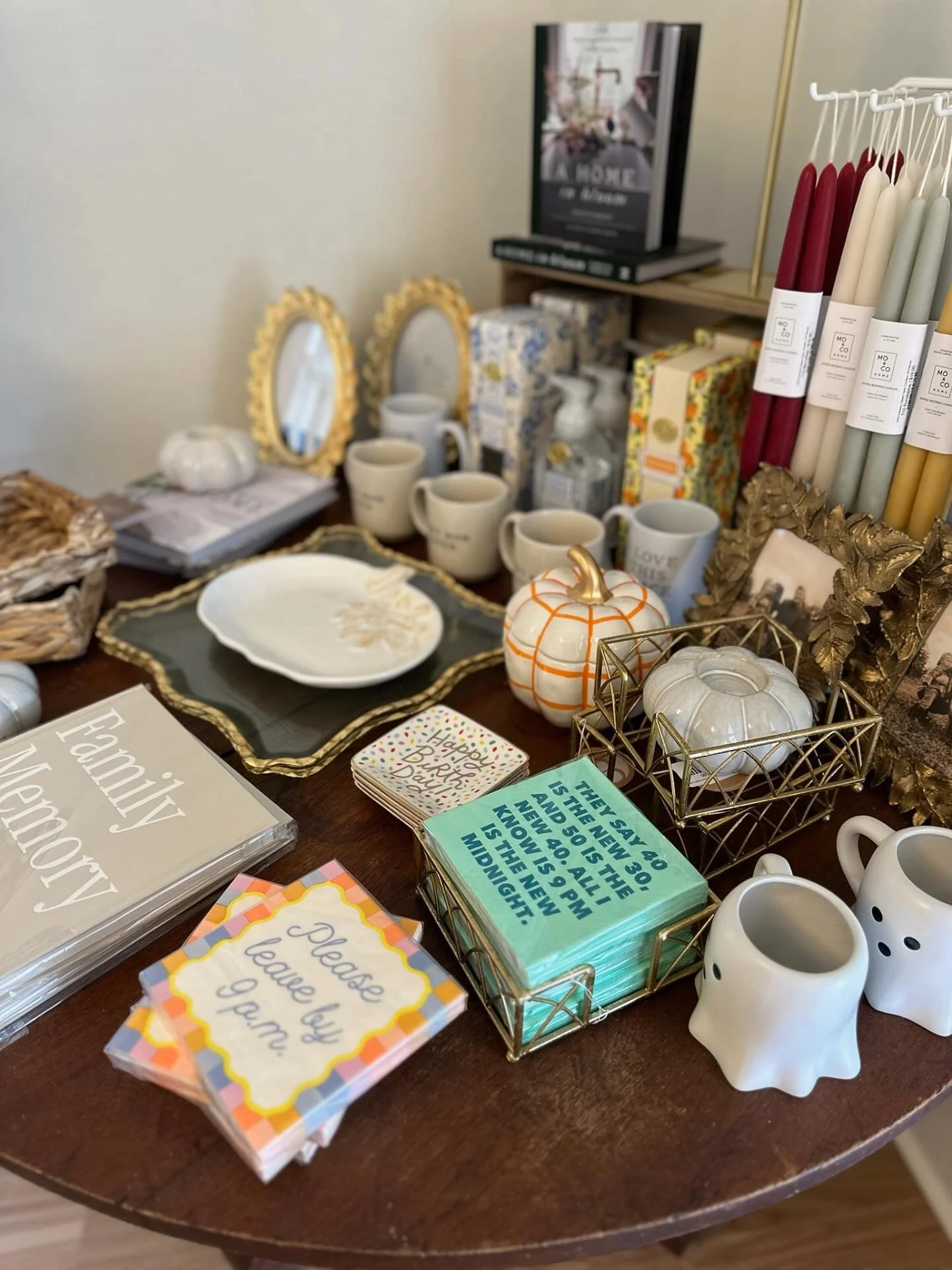 Happy Halloween!! 🎃 Heading to a party tonight? Stop by to pick up a last minute hostess gift and create the perfect Boo Basket 👻 #halloweengifts