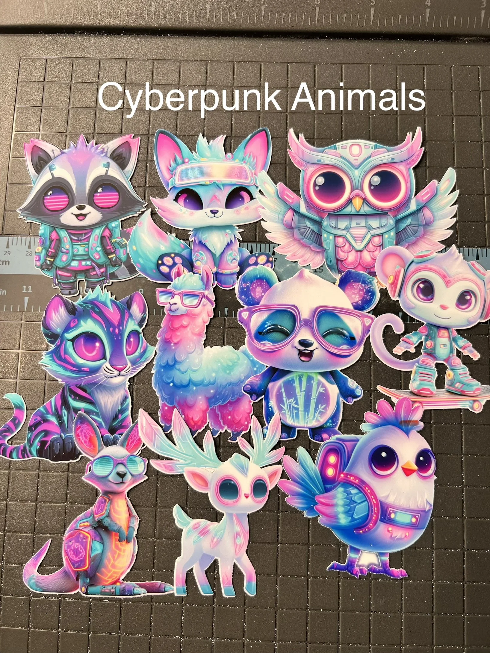 Cyberpunk Animal Stickers