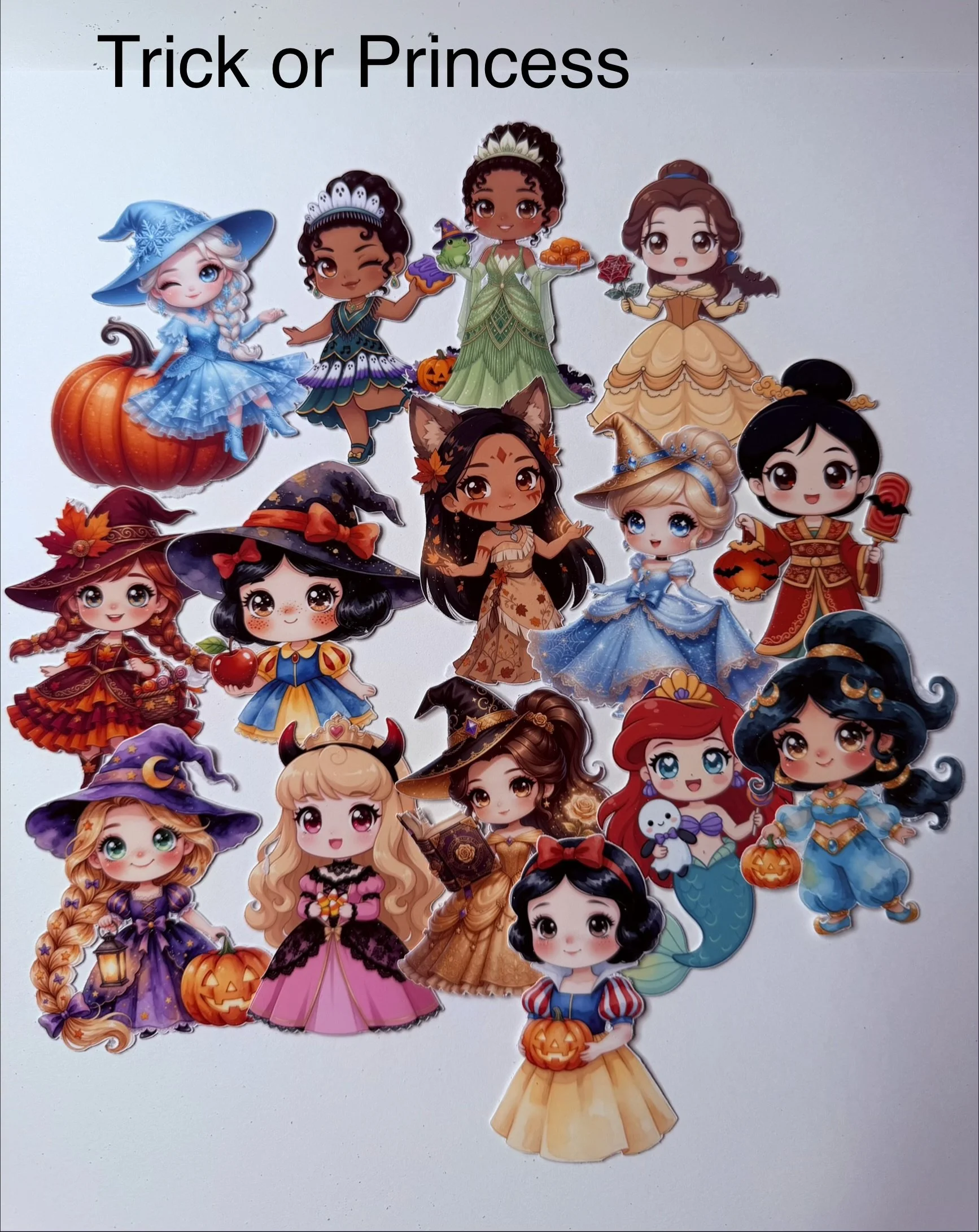 Trick or Princess Stickers