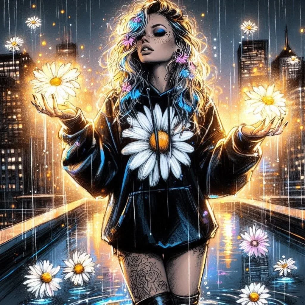 Rainlit Daisy Dream Journal