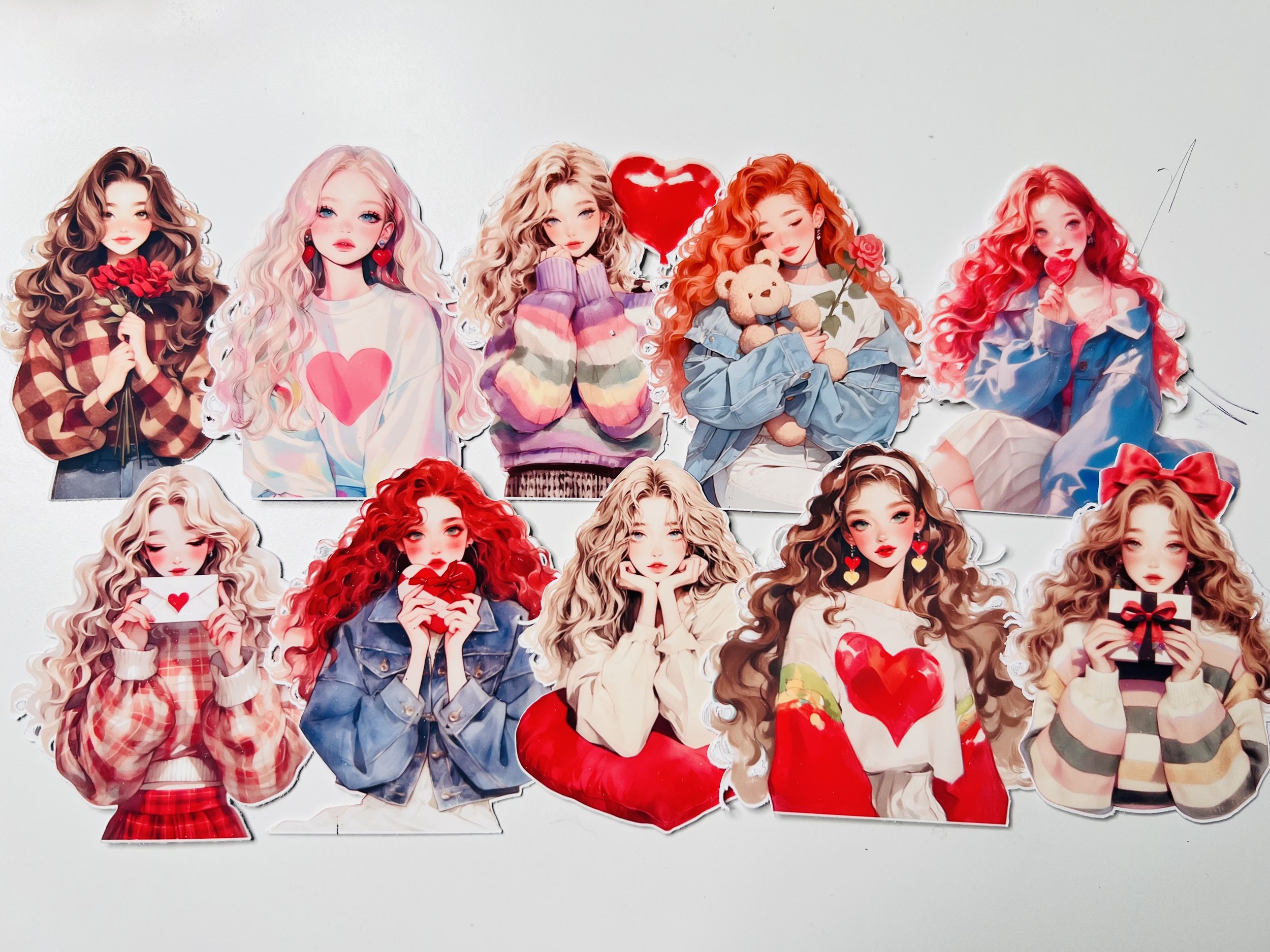 Valentine Girl Stickers