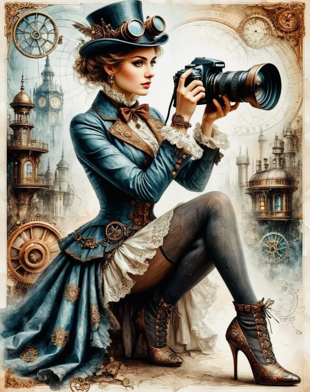 Steampunk Photographer Storage Book