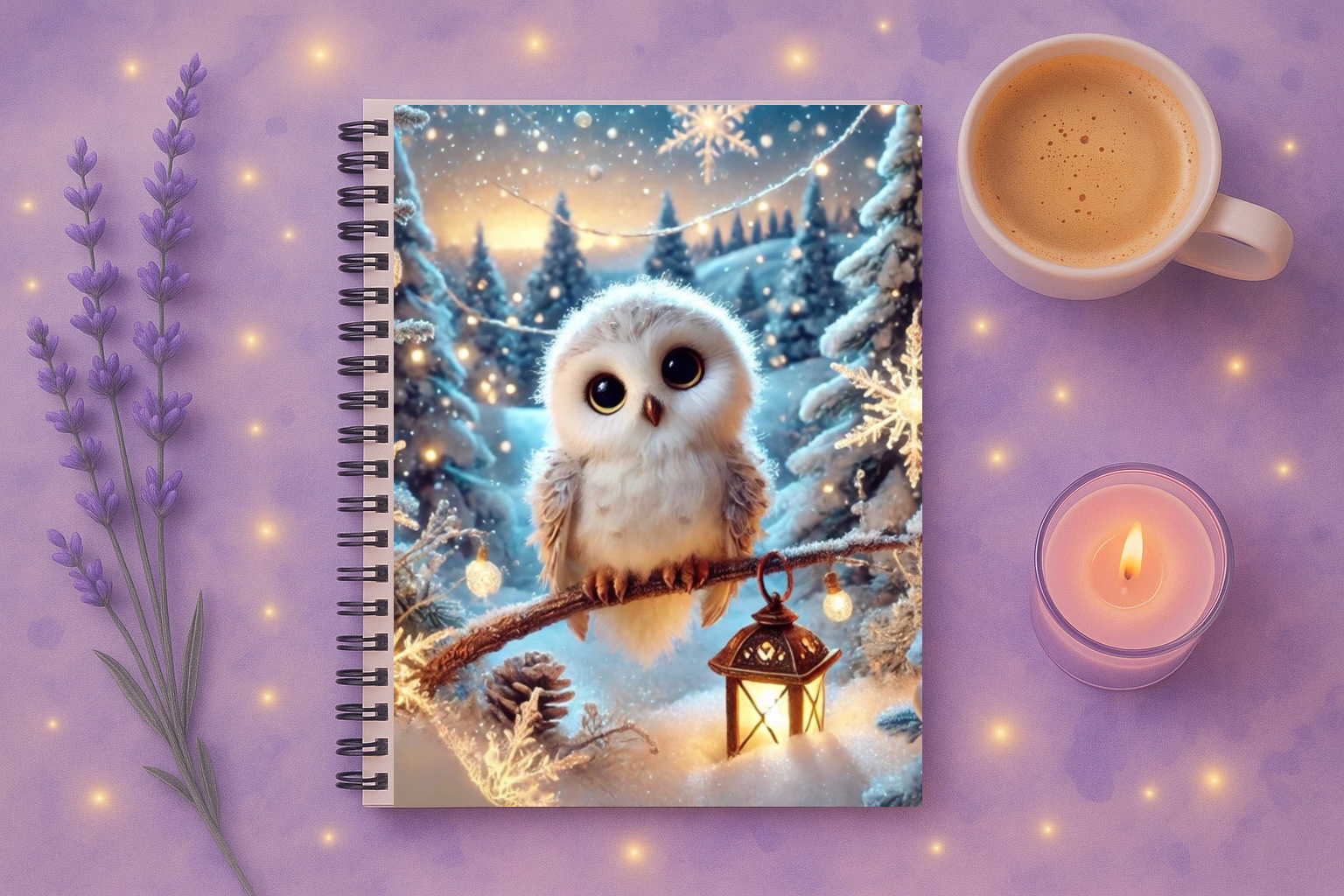 Winter Owl Storage Book