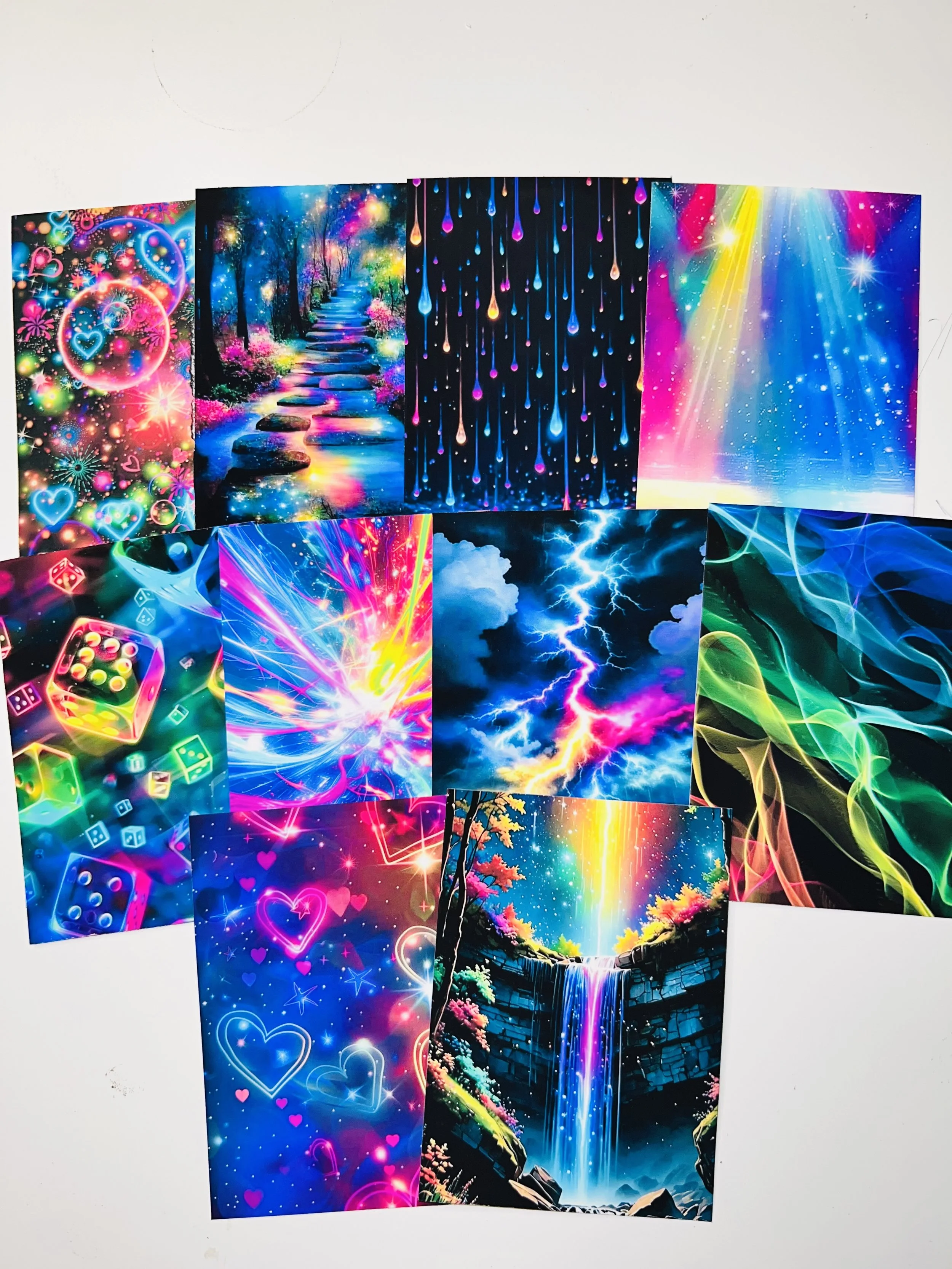 Neon Rainbows Background