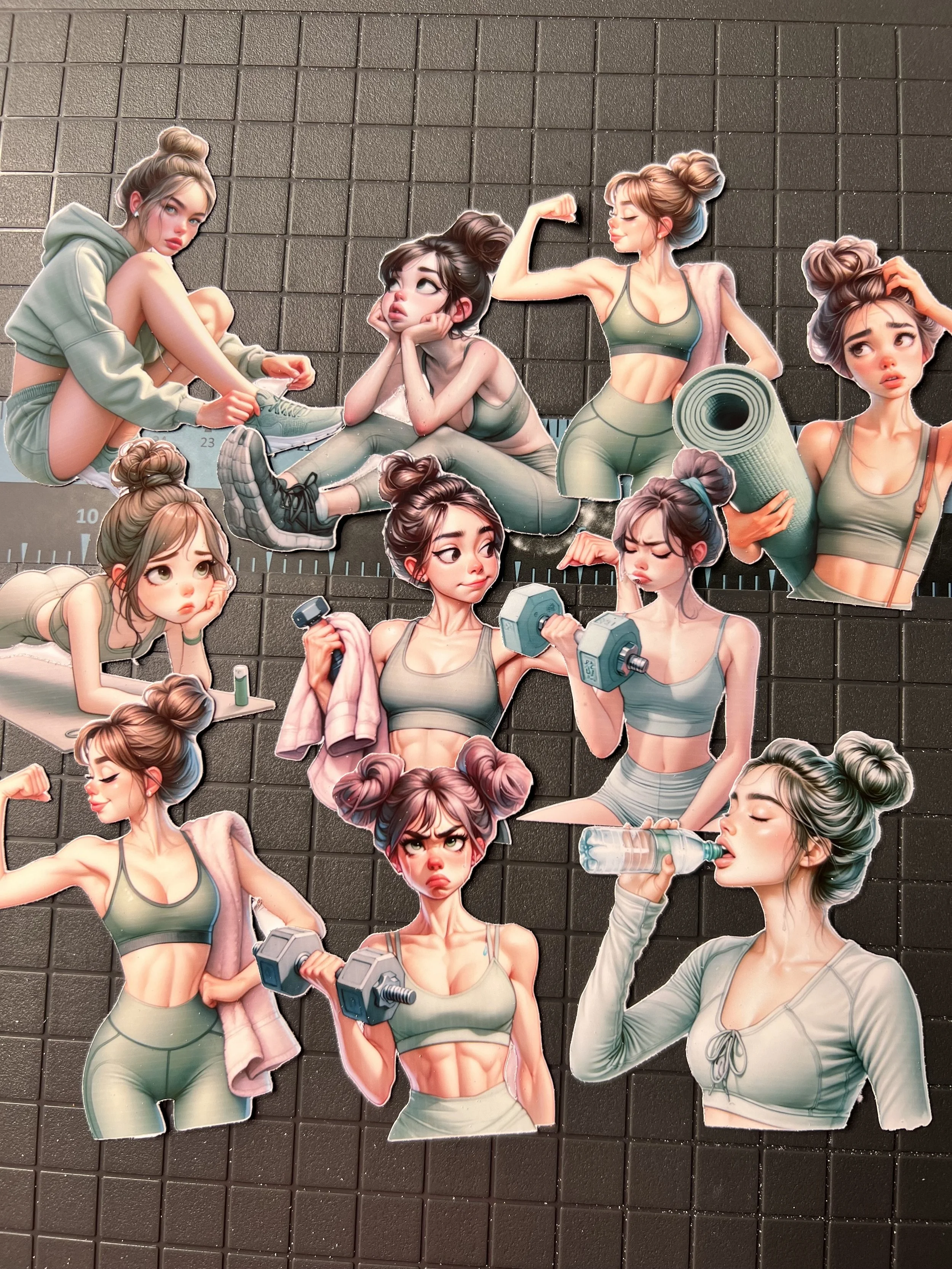 Fitness Girl Stickers