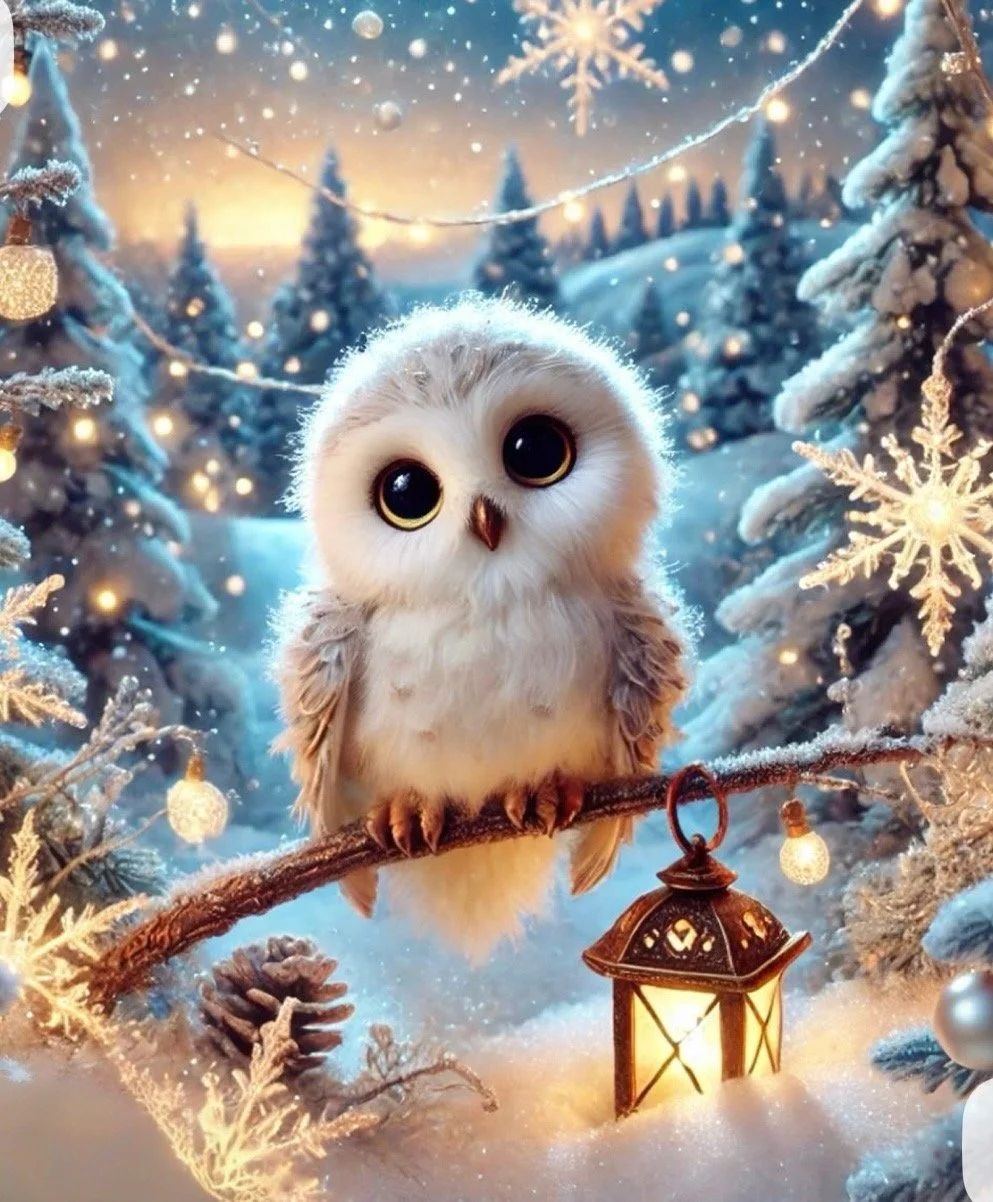 Winter Owl Storage Book