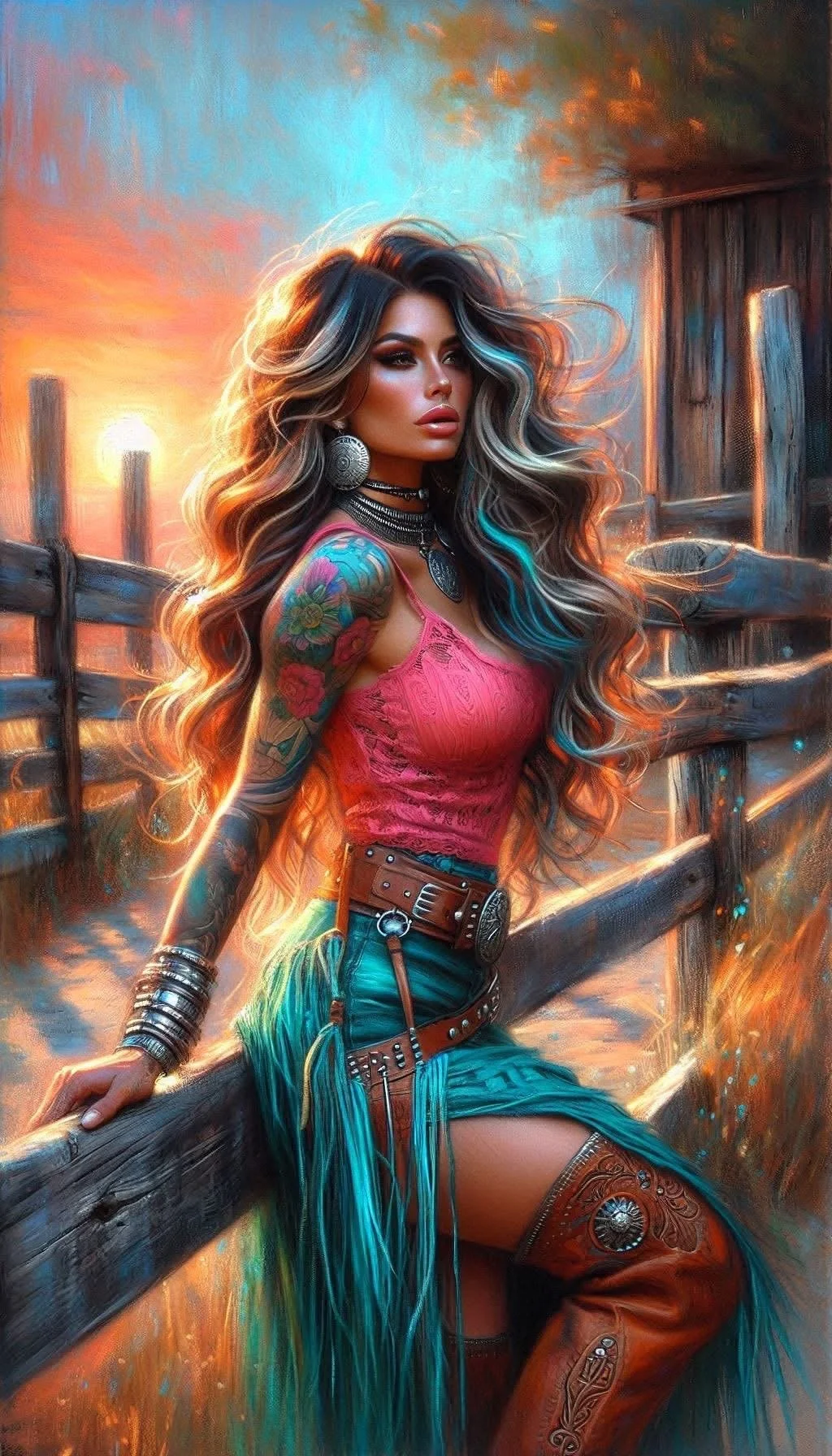 1 Sunset Cowgirl Muse.JPG