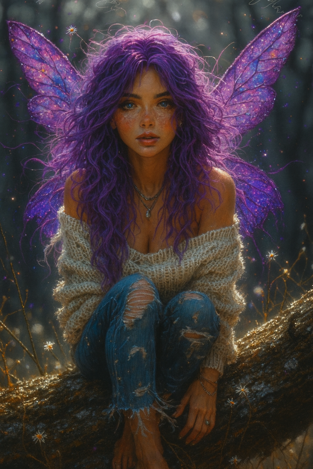 Starlit Purple Fairy Storage Book