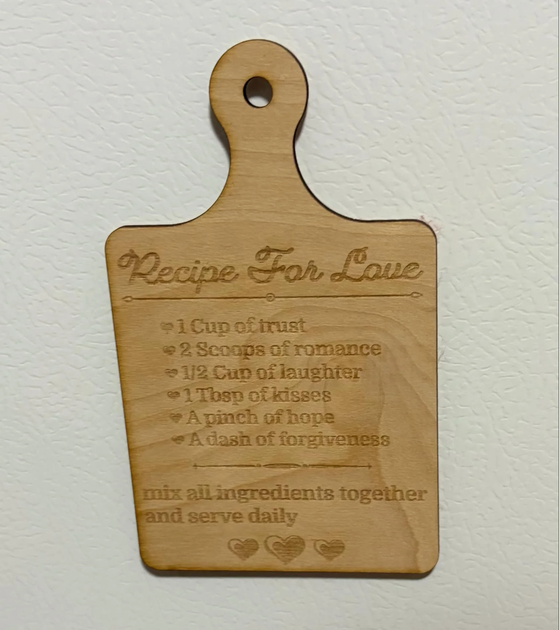 Recipe for Love Fridge Magnet