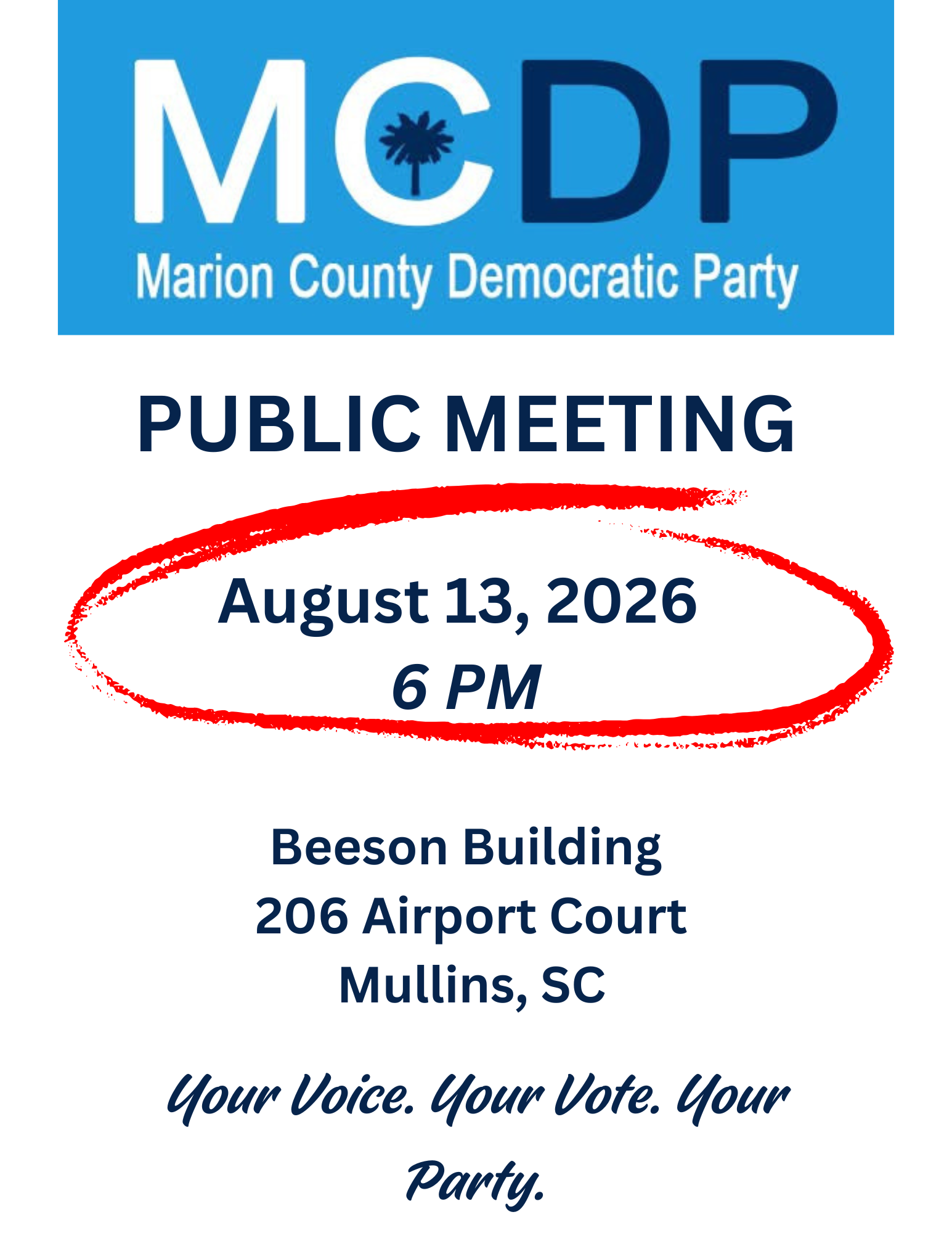 MCDP General Meeting - August