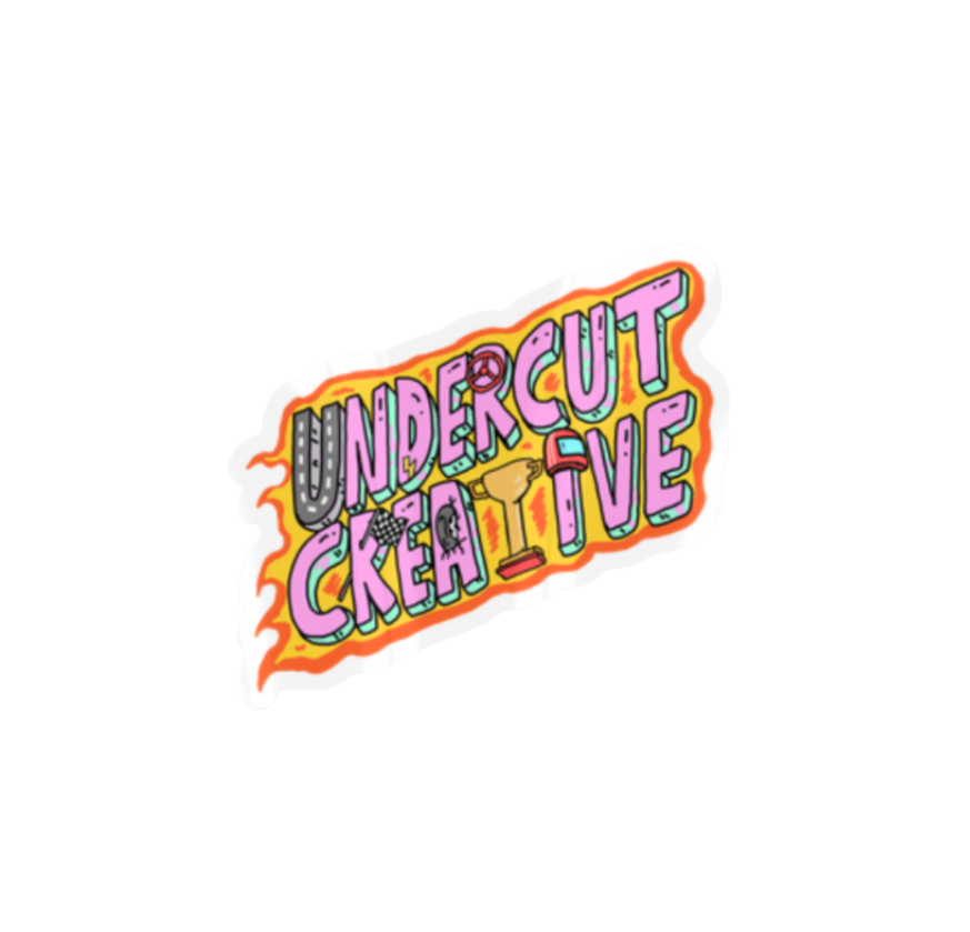 Undercut Creative Flame Logo Sticker