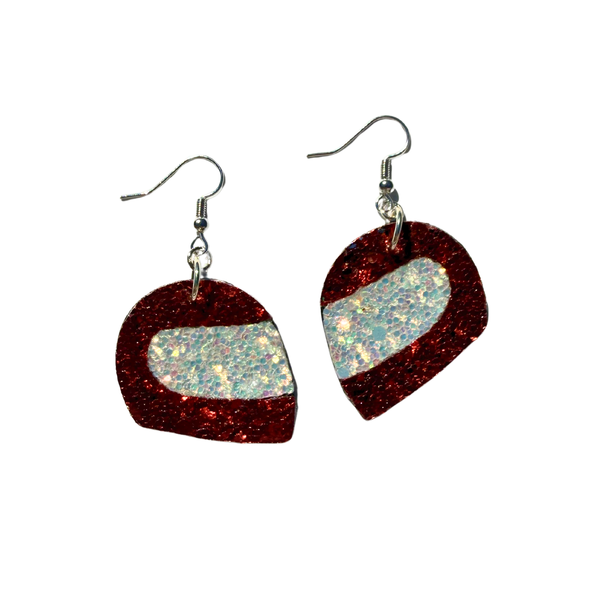 Glitter Race Helmet Earrings