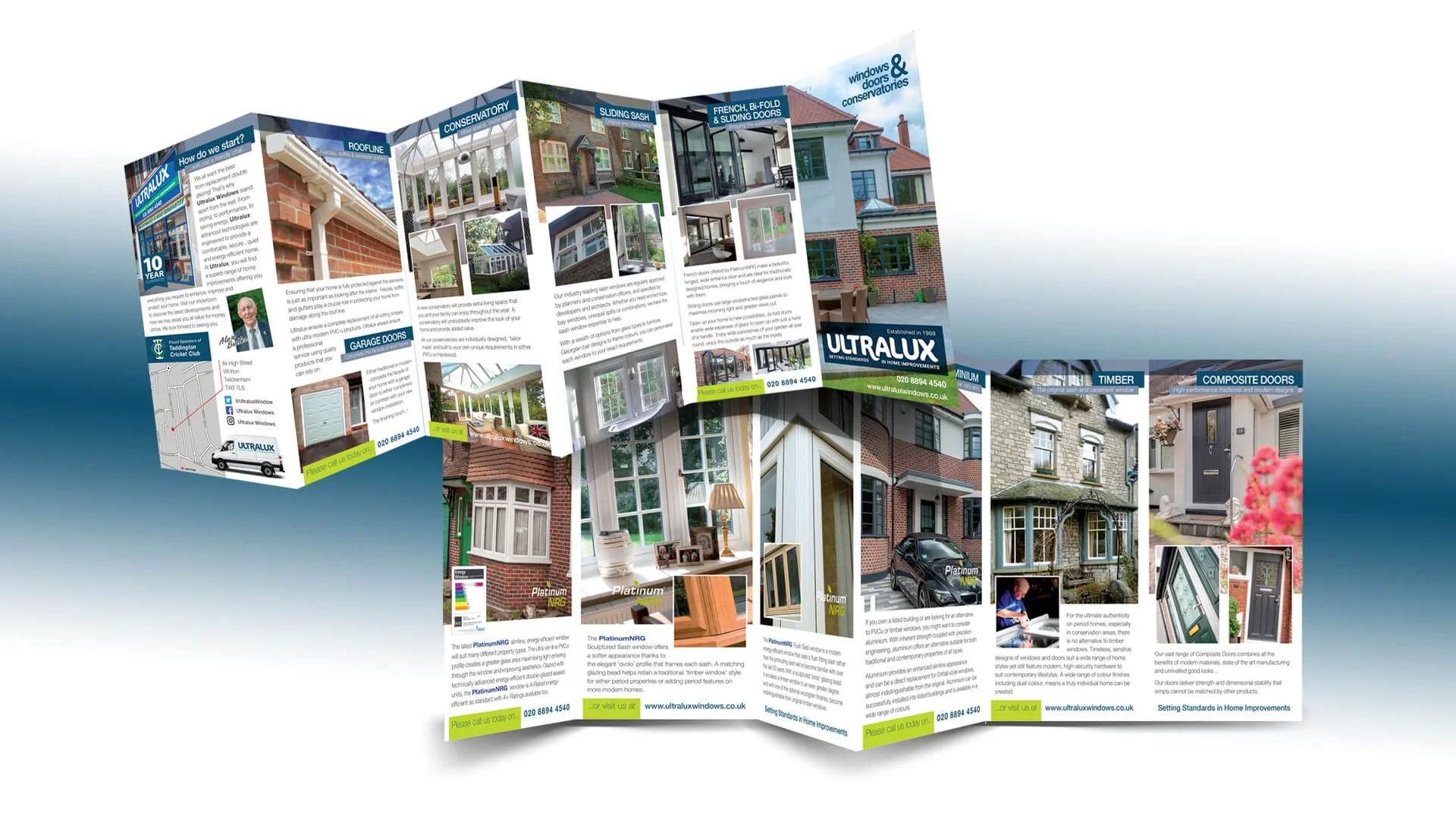 Ultralux 12pp concertina-fold leaflet