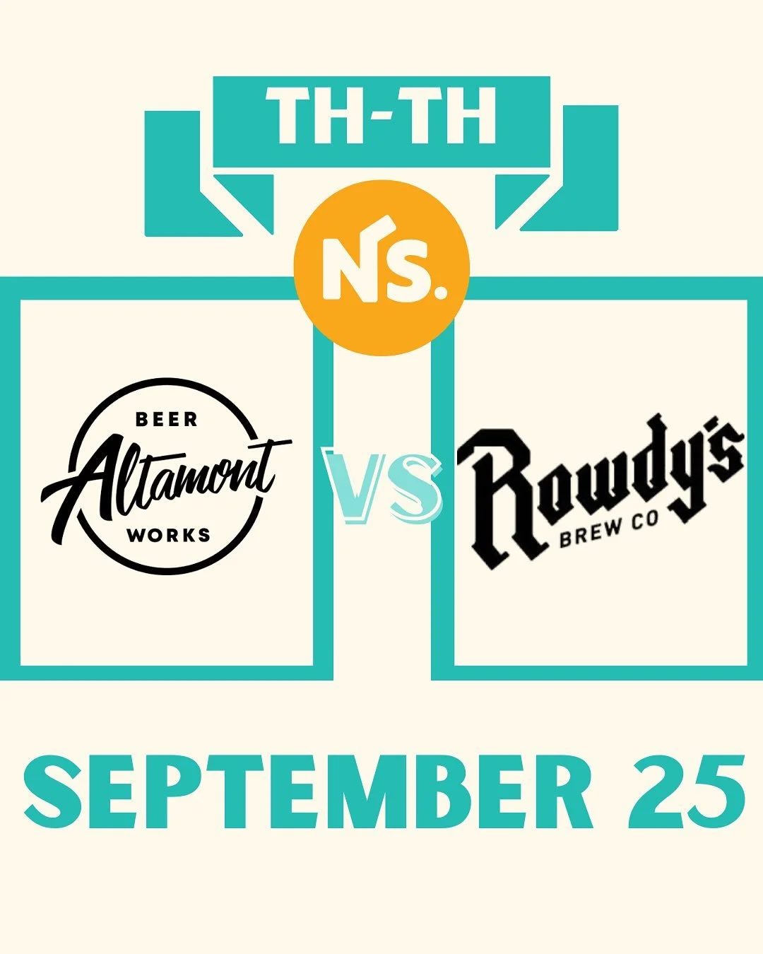 TOMORROW IS THE LAST SEMI FINAL ROUND OF #THURSDAYTHURSDAY 🔥🔥🔥
@rowdysbrewco and @altamontbeerworks are going HEAD TO HEAD 
you don&rsquo;t want to miss this. Be there and have some killer beer from these breweries.