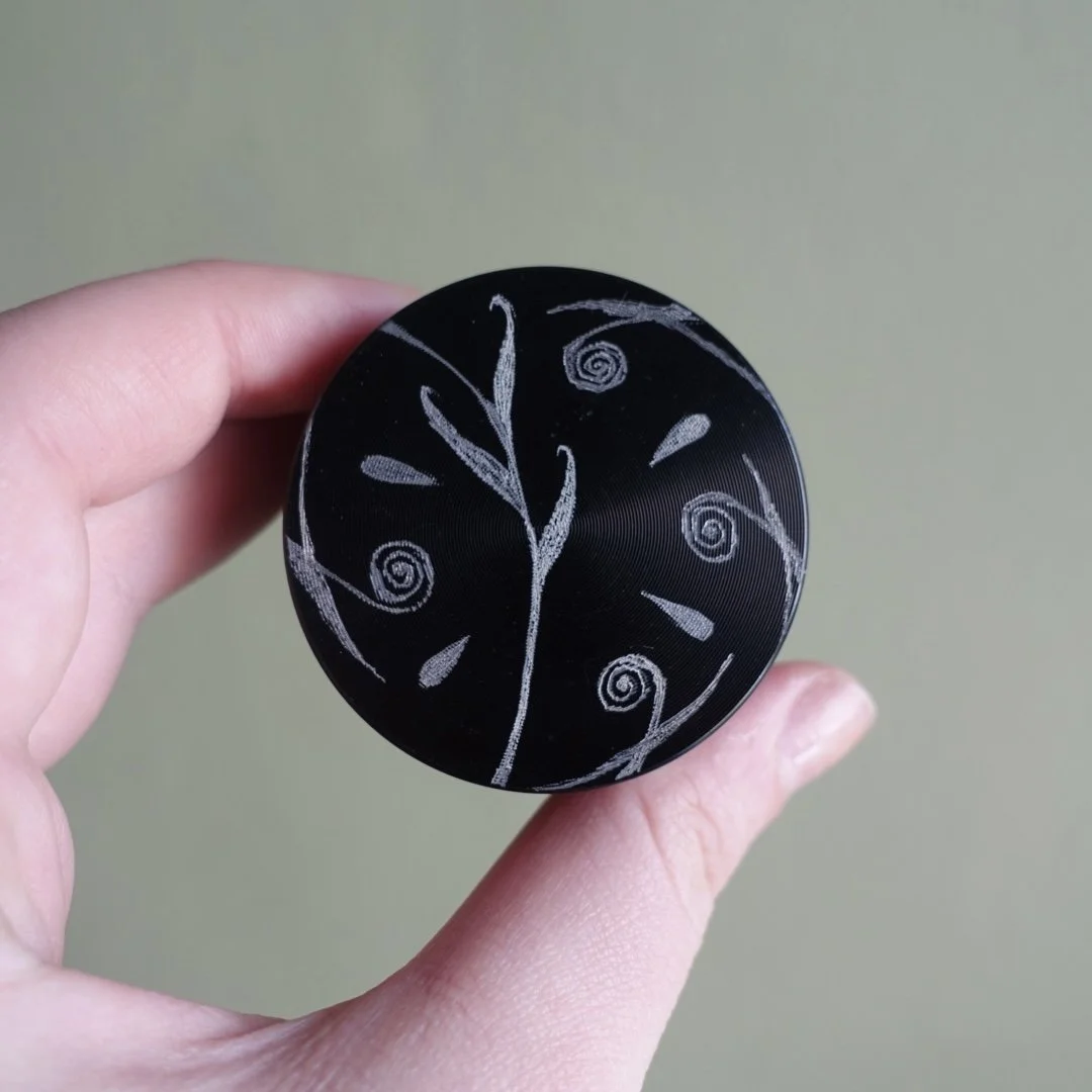 Engraved 'Flow' Herb Grinder
