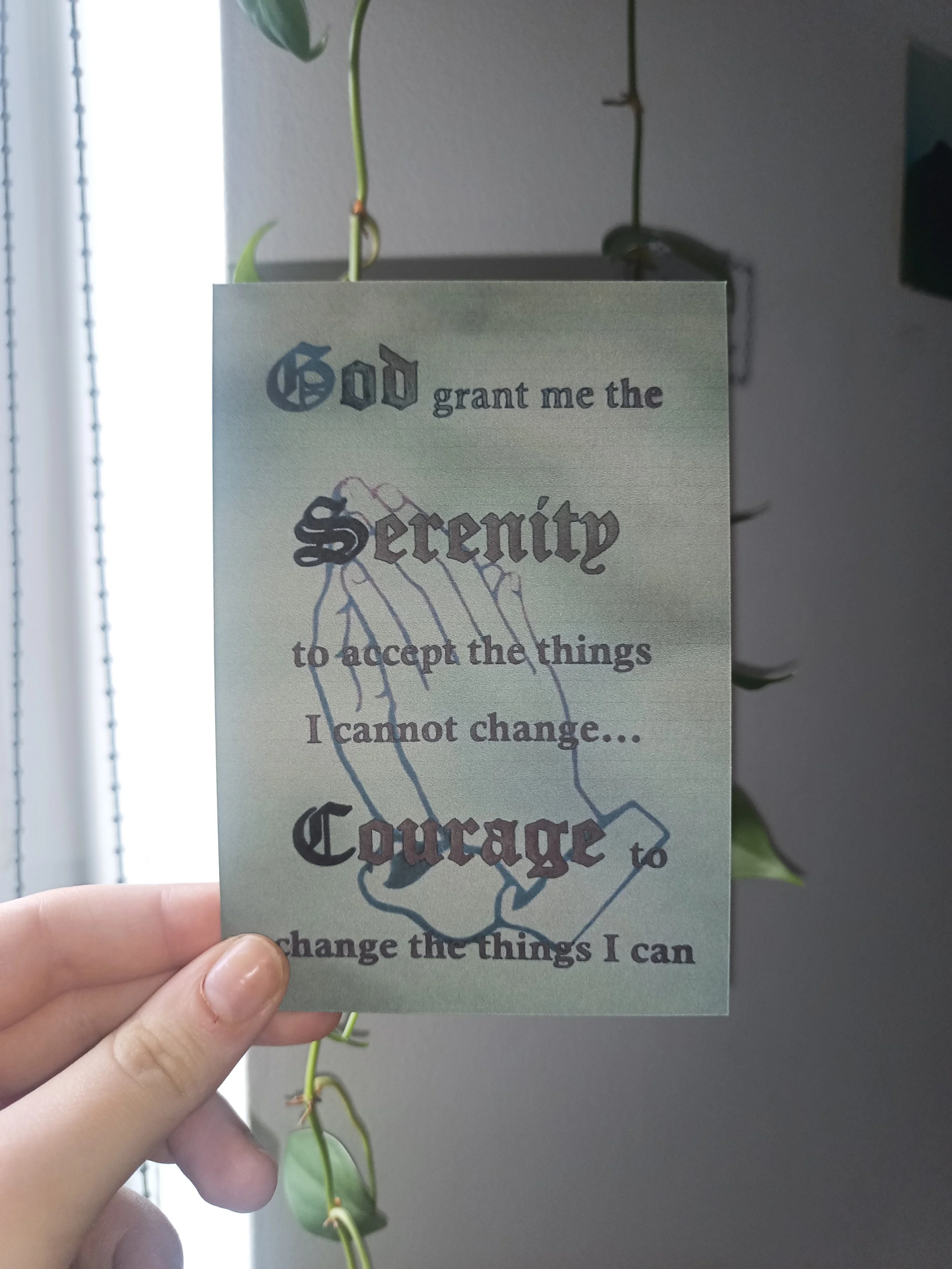 Serenity Prayer A6 print