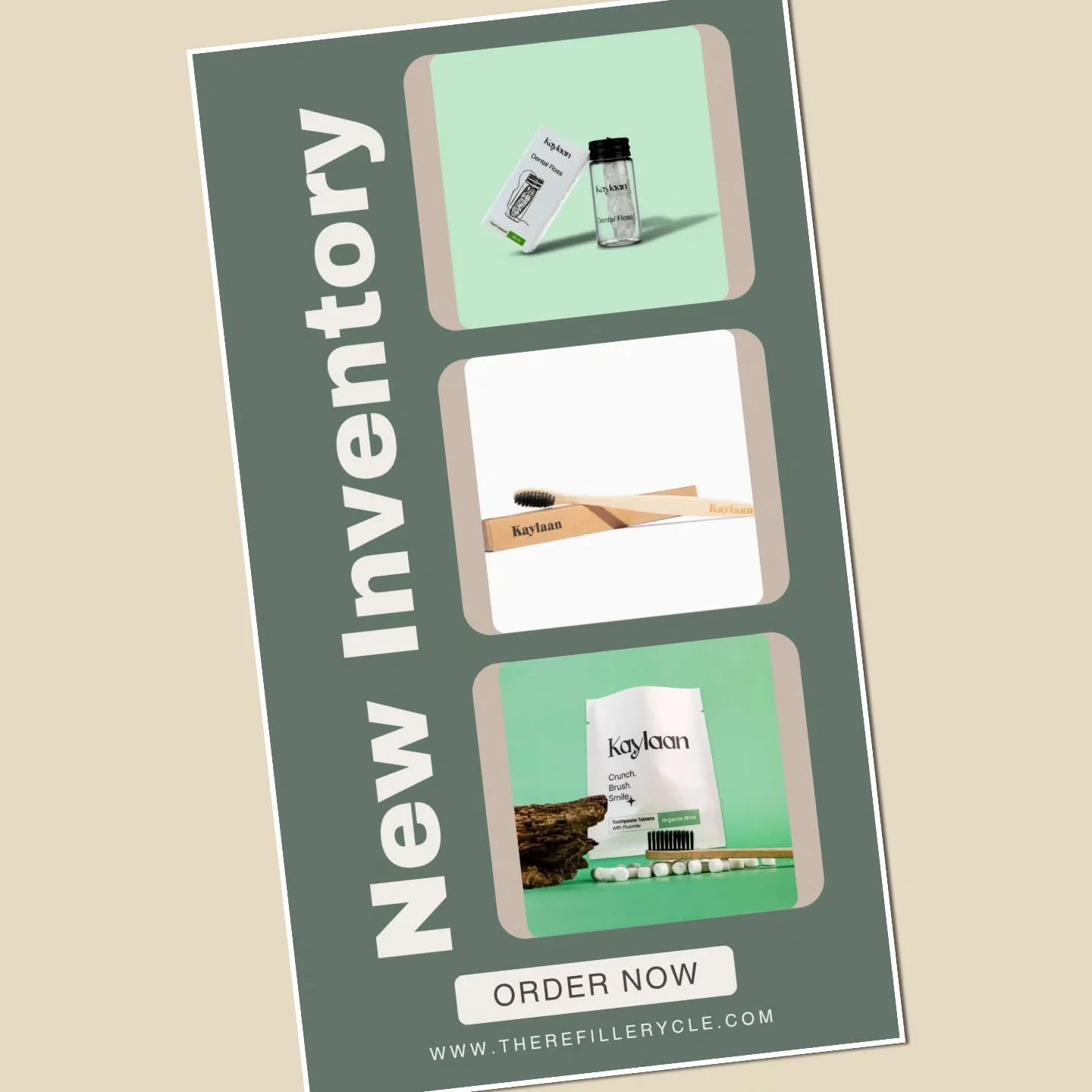 Check out our expanding inventory.

Our dental hygiene is important to our overall health. Caring for our mouths doesn't have to come at the cost of high waste. 100% compostable toothbrushes and floss, and toothpaste without plastic tubes are the fut