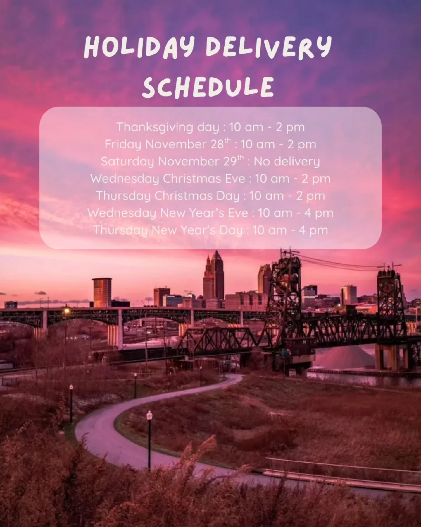 With the holidays right around the corner, life gets busy and time flies by. We have updated our delivery schedule to help make your holiday timeline more manageable.

Stress less and waste less this holiday season by ordering from The Refillery.

#C