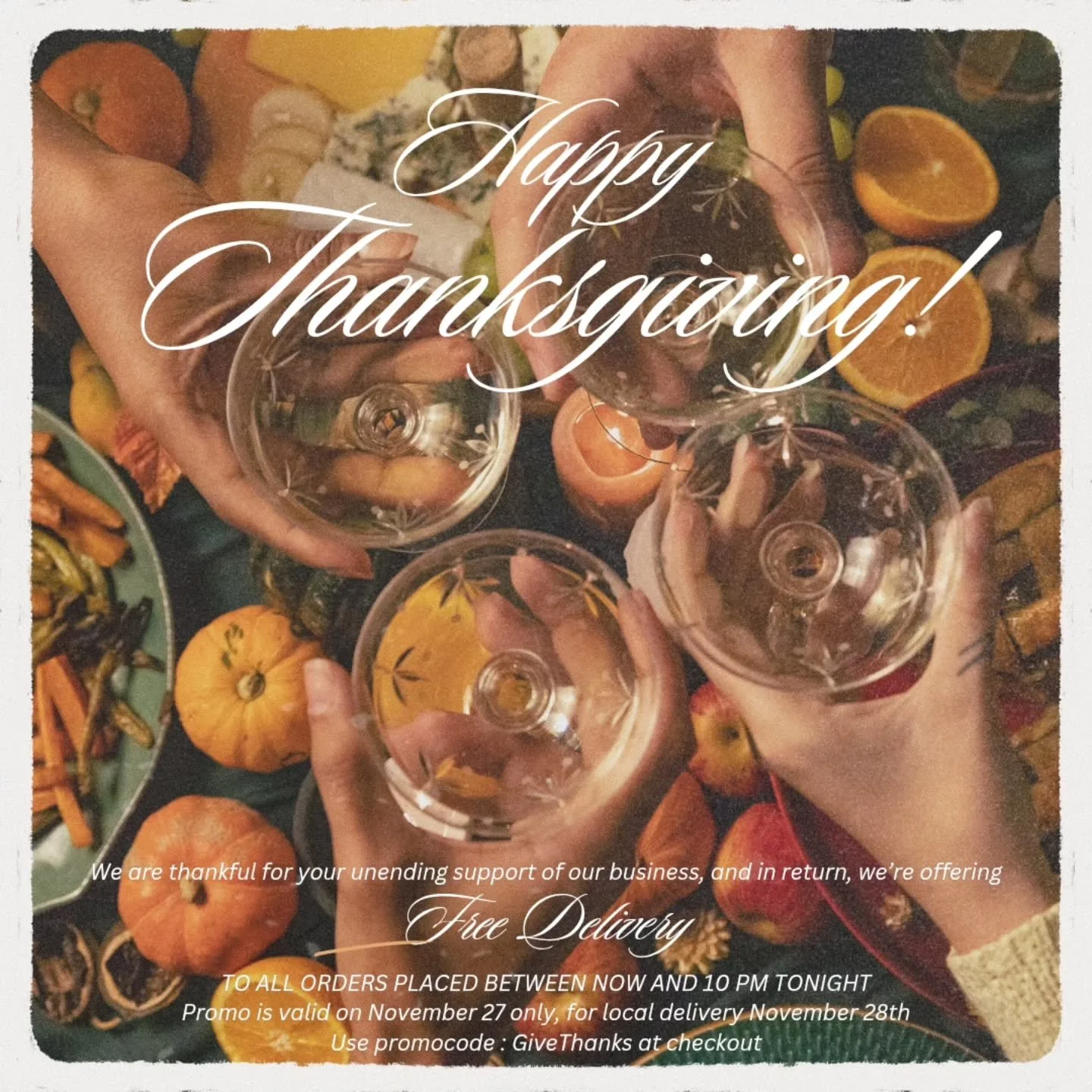 Happy Thanksgiving!
We want to hear what you're thankful for this year. Leave your gratitude in the comments below.

We are so thankful for our community and the support from our neighbors, friends, and family. We want to extend our gratitude and off