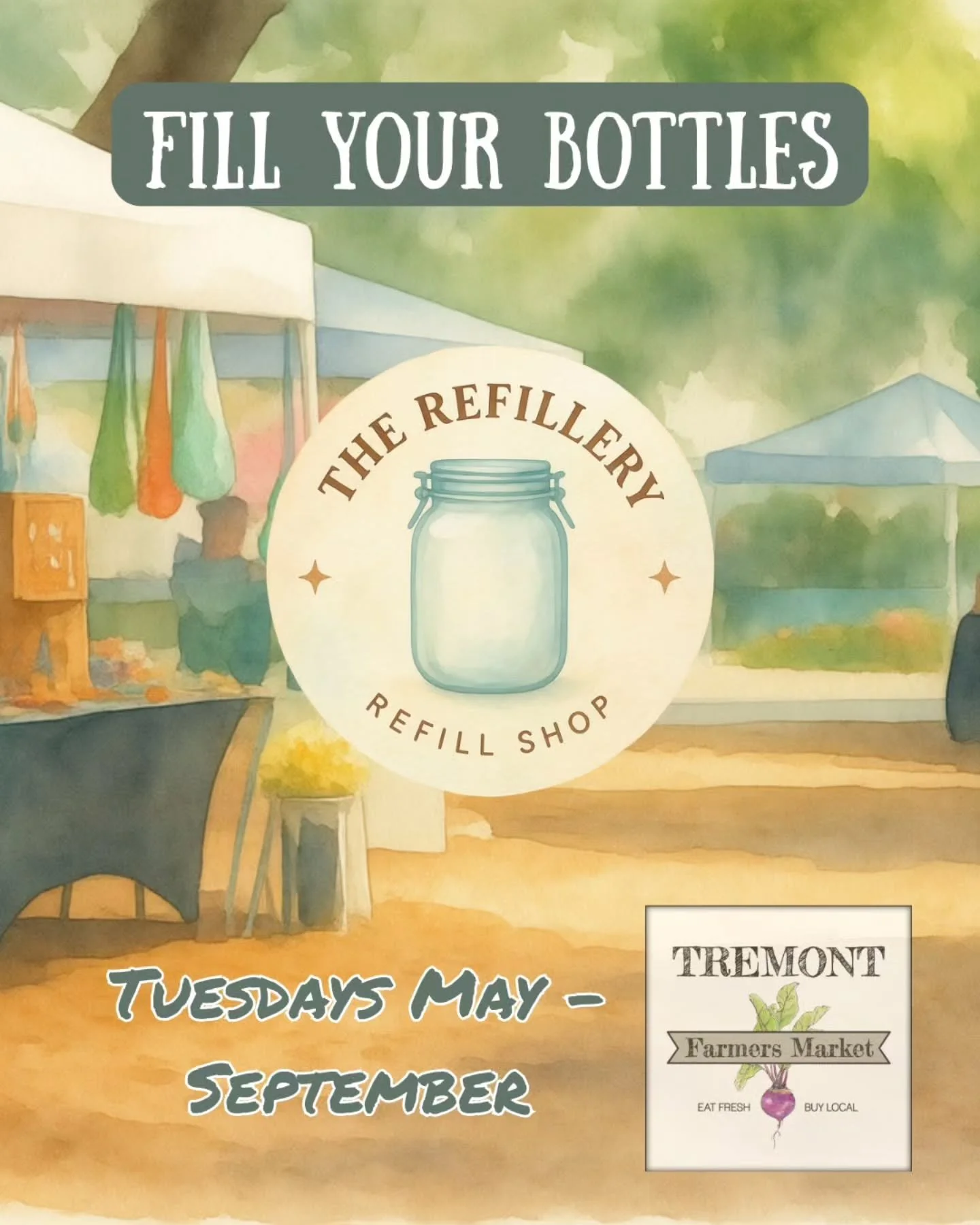 Catch us on the west side at @tremontfarmersmarket on Tuesdays this season! Grab your empty containers, and let us fill you up.

Follow along for updates and where we will be popping up next!

#ClevelandLocal #ShopLocal #RefillRevolution #Refill #Eco