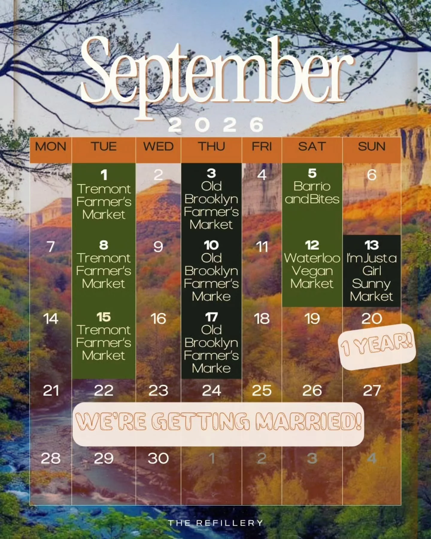 As September approaches and fall begins, we are preparing for a busy month.

September is a special month to us here at The Refillery. This month, we get to celebrate our first year since launch! We have grown so much and met so many wonderful humans