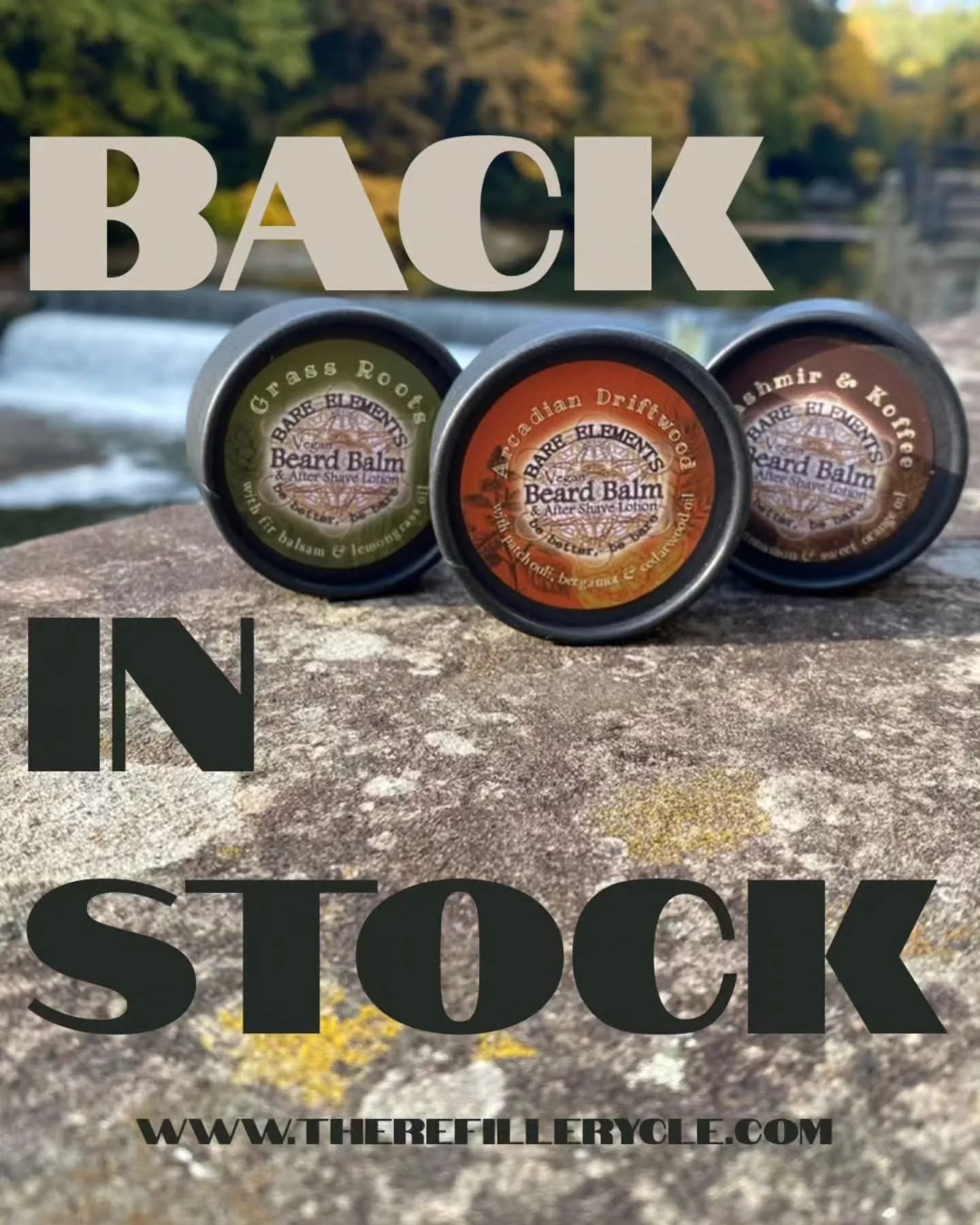 @bareelementsllc Beard Balm and After Shave is back on stock!

Gently scented and backed with hydration - get yours delivered today!