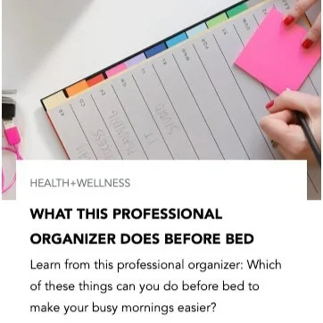 Article on SleepNumber.com: What this Professional Organizer does before bed