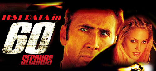 Test Data In 60 Seconds