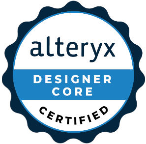 Alteryx Designer Core Certified badge