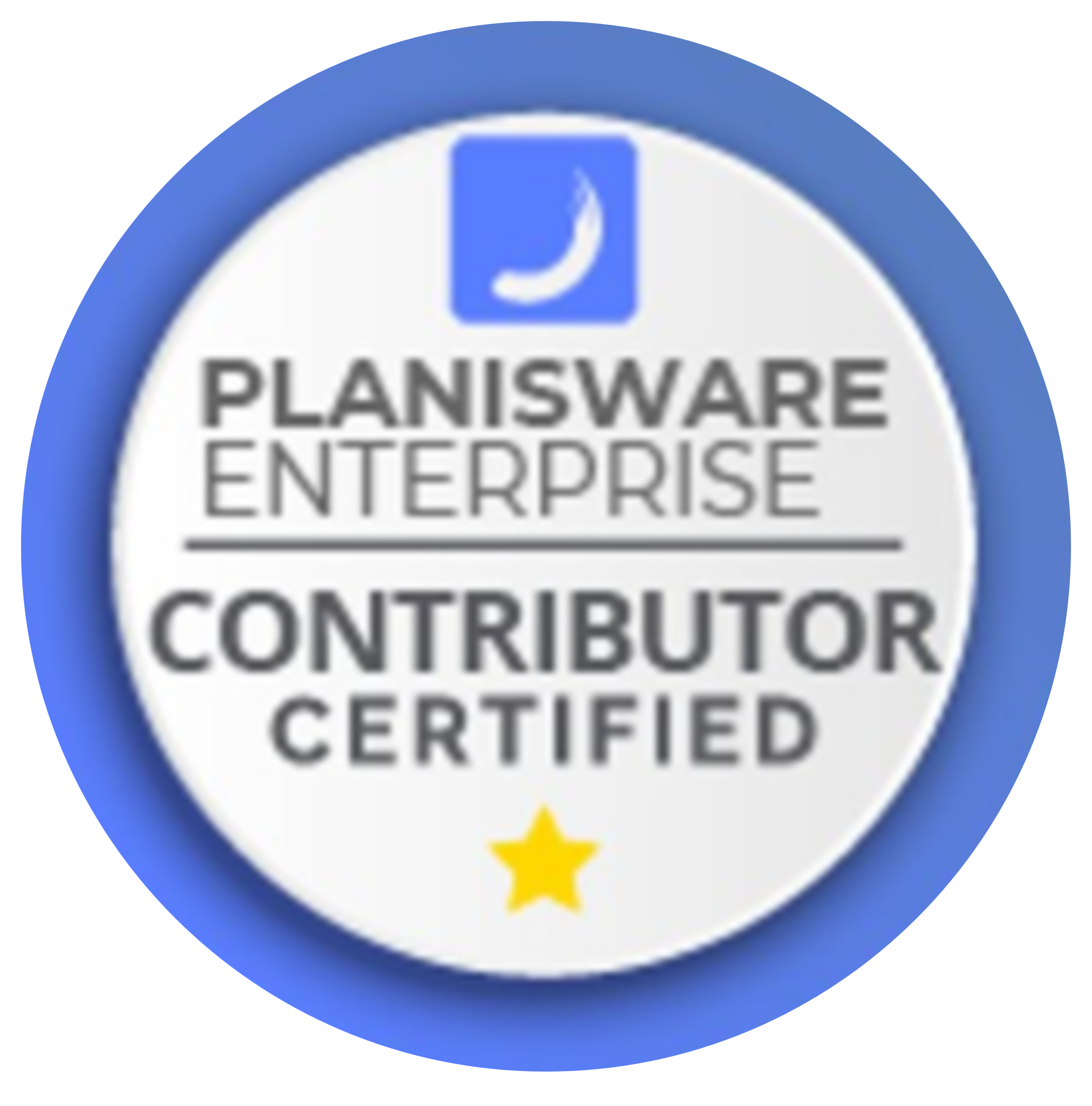 Planisware Enterprise Contributor Certified badge