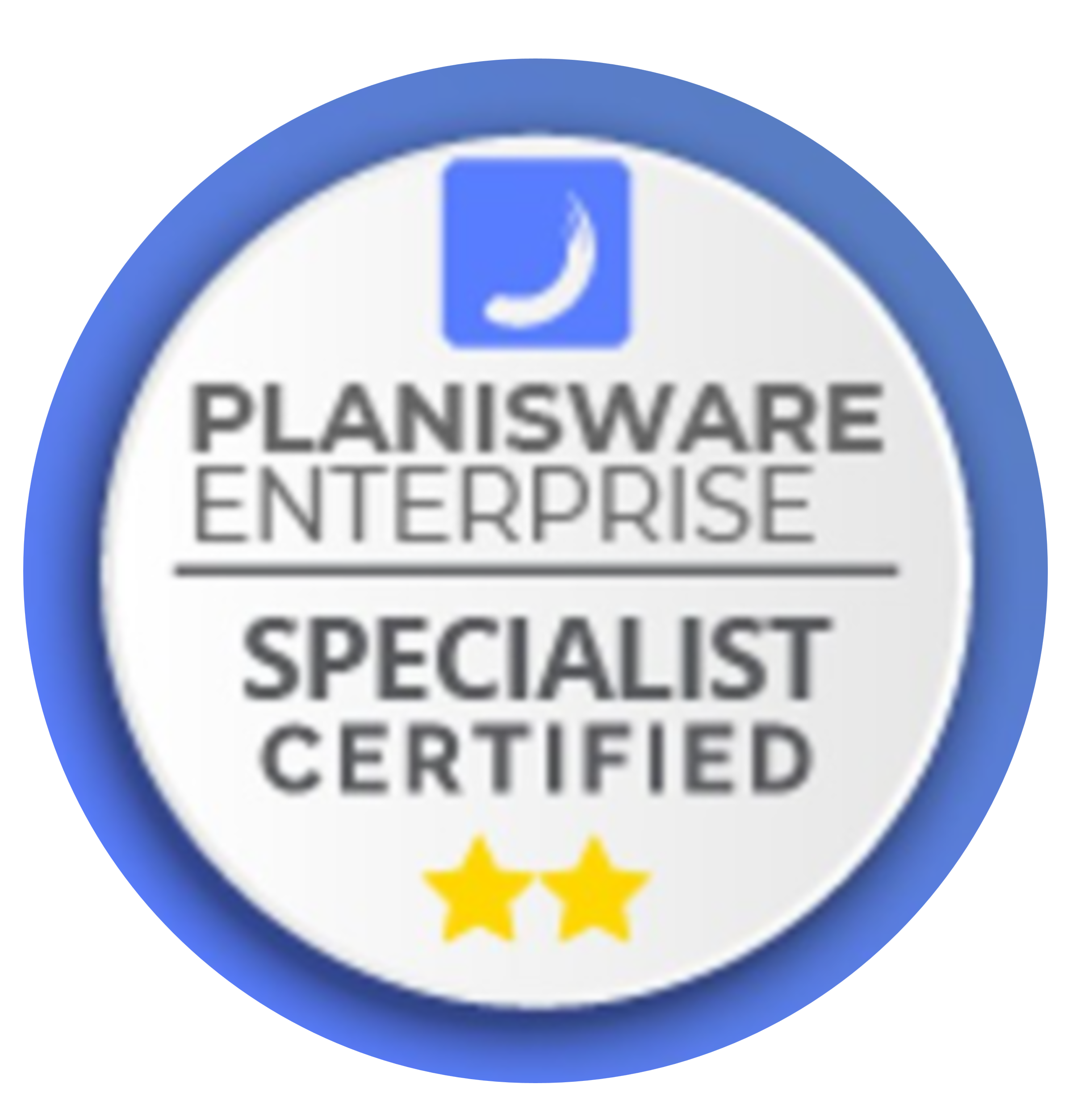 Planisware Enterprise Specialist Certified badge