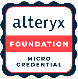 Alteryx Foundation Micro Credential badge, Alteryx Foundation Micro Credential consultant
