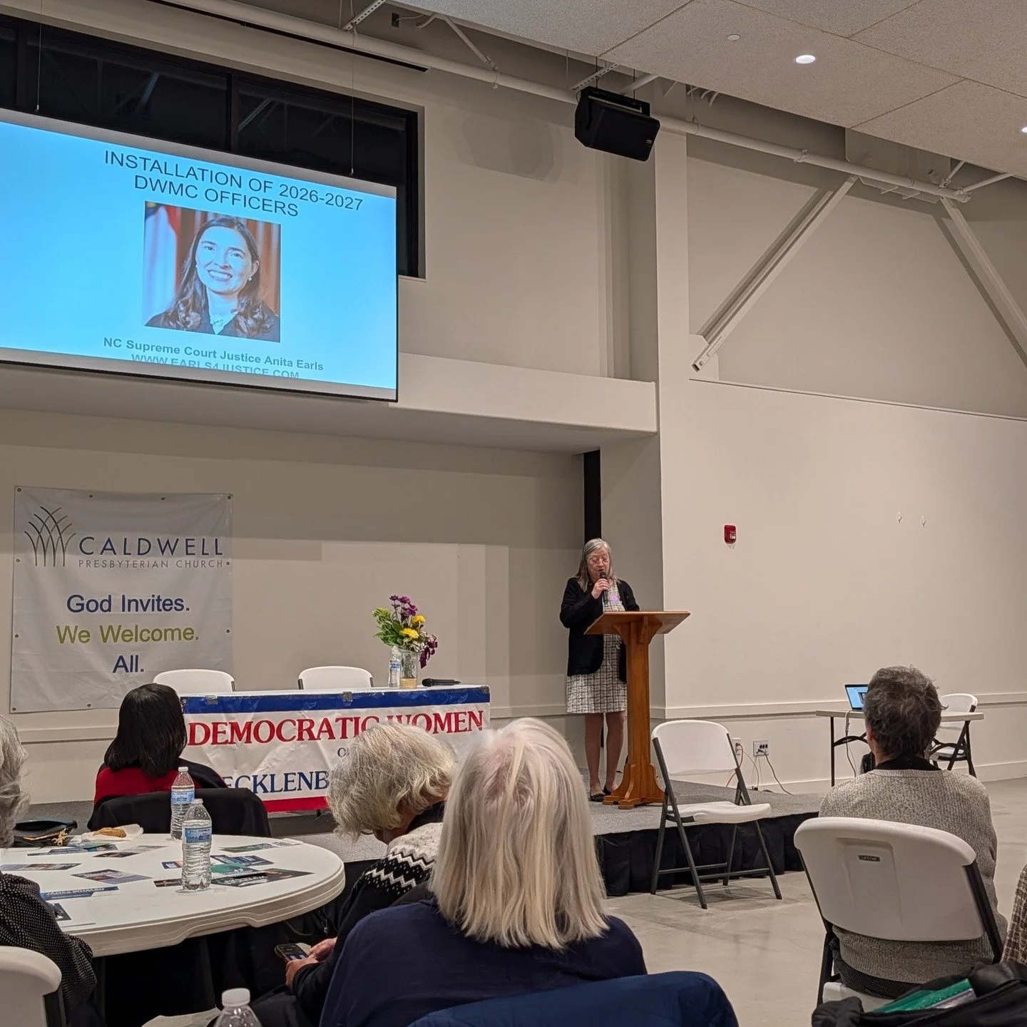 Congratulations to the 2026-2027 Democratic Women of Mecklenburg County officers that were sworn in this evening by Justice @earlsanita

It's an honor to share Democratic values with such an amazing, strong and effective group of community leaders an