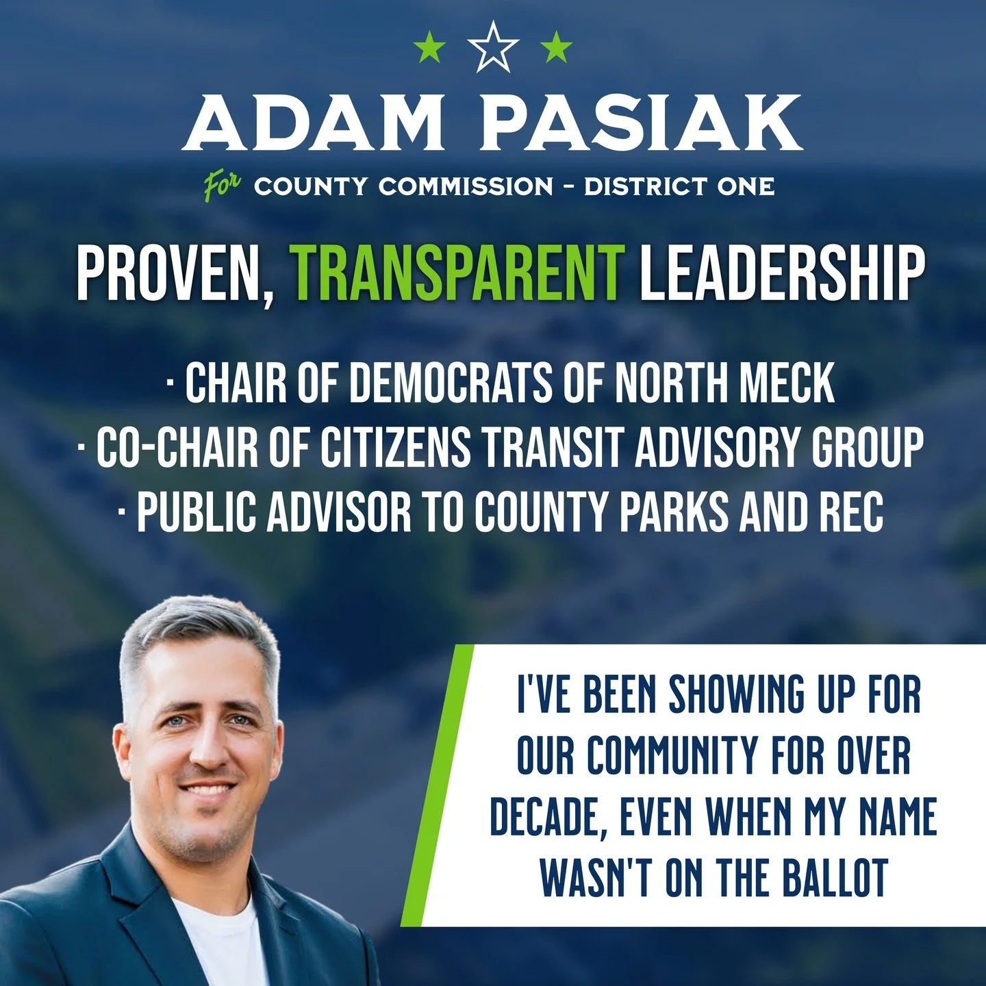 Leadership that shows up even when we're not asking for your vote!

Vote Pasiak on March 3rd!