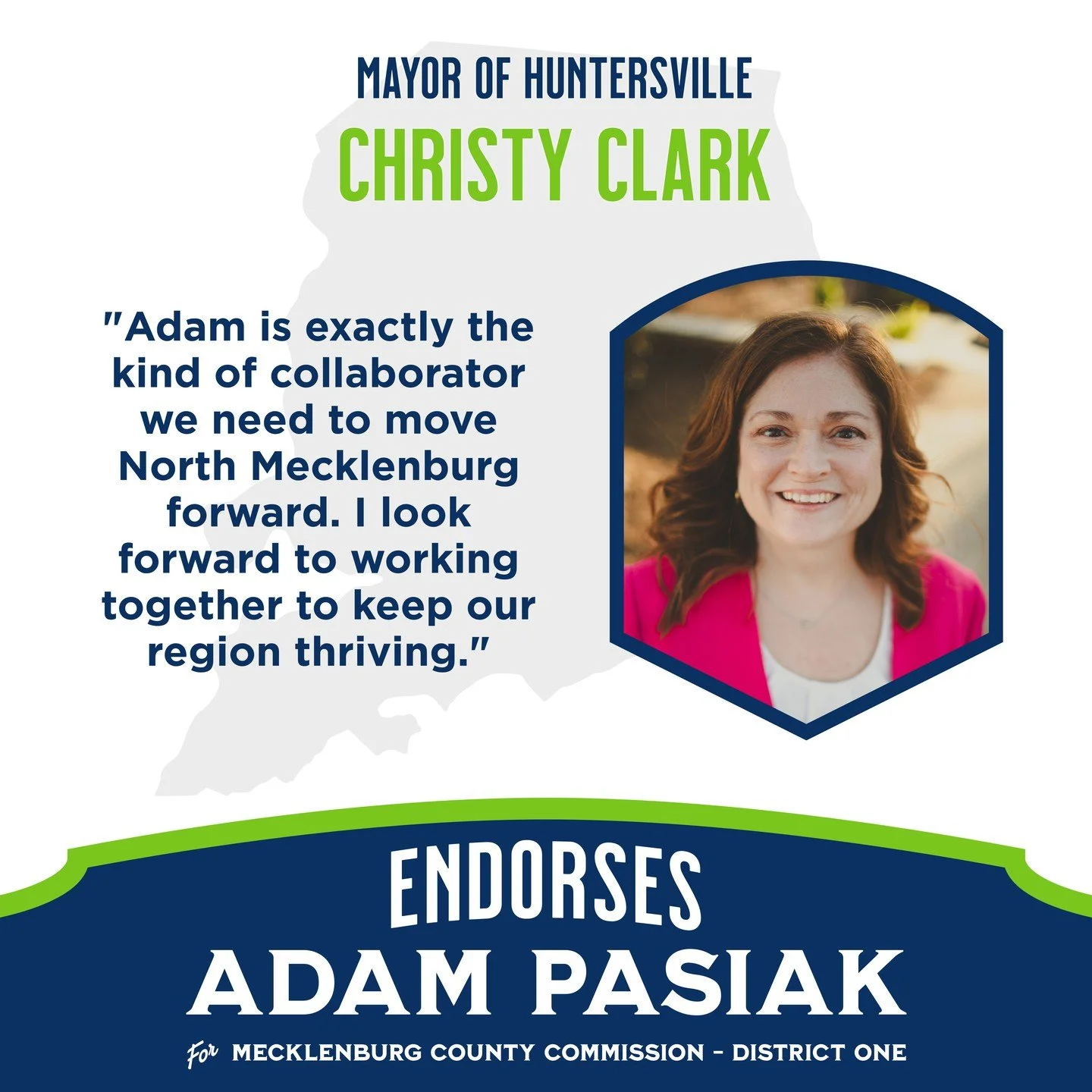 Tomorrow is the last day of early voting! Come see me at the polls and cast your vote to help me keep North Mecklenburg thriving for all residents.

Vote Pasiak for County Commission - District One!

www.adampasiak.com