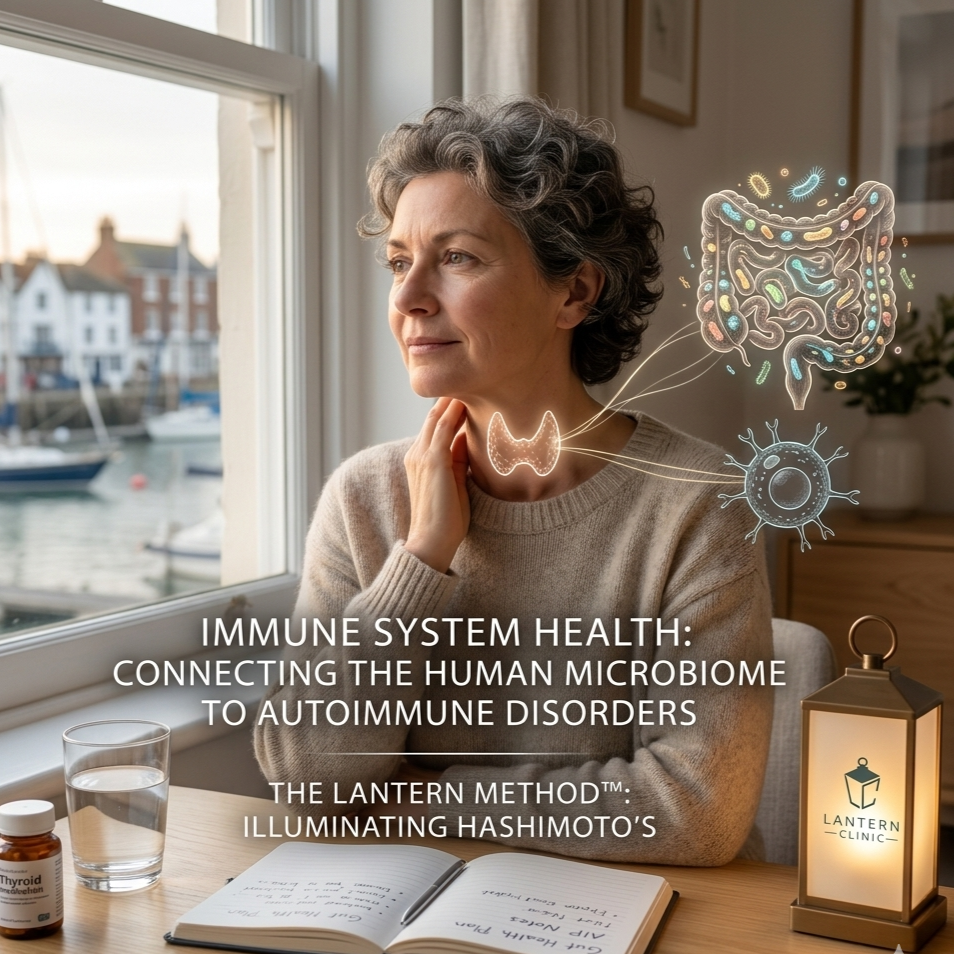 Woman with Hashimoto's auto-immune thyroiditis