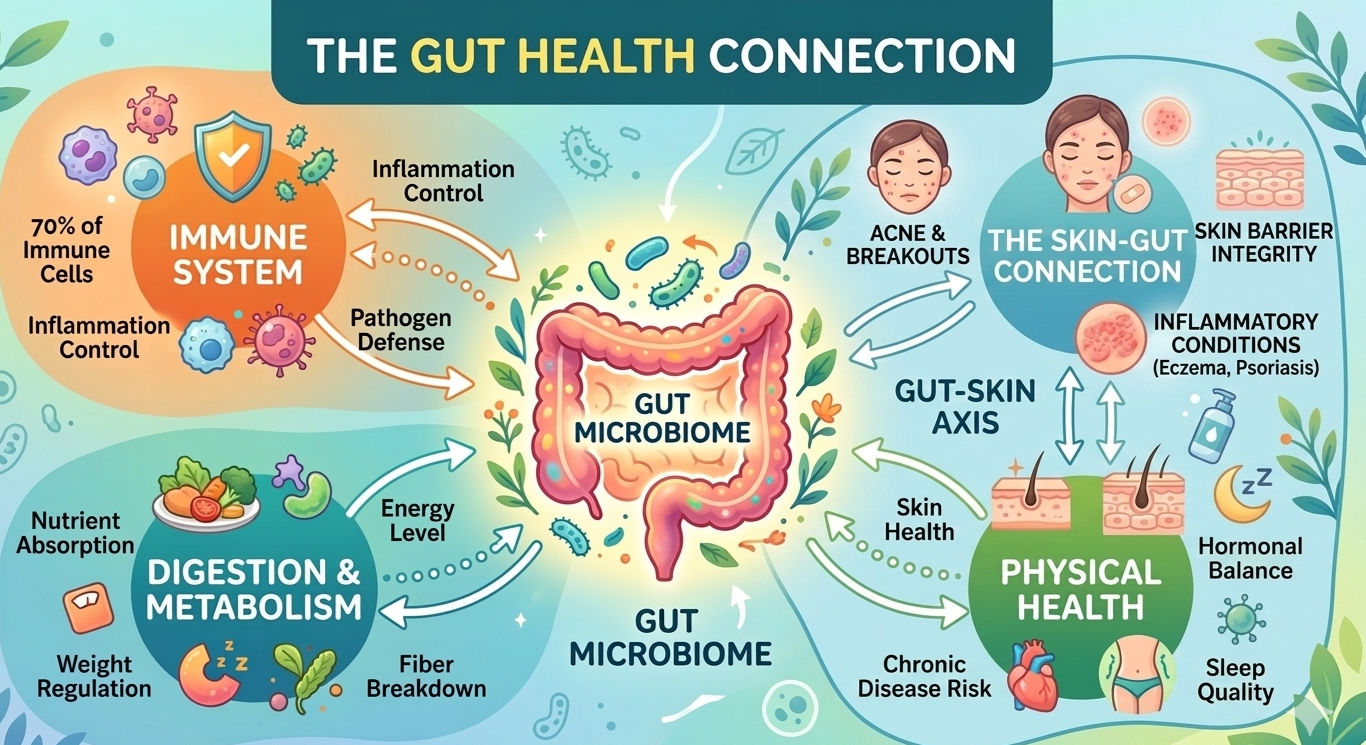 GUT-Skin connection