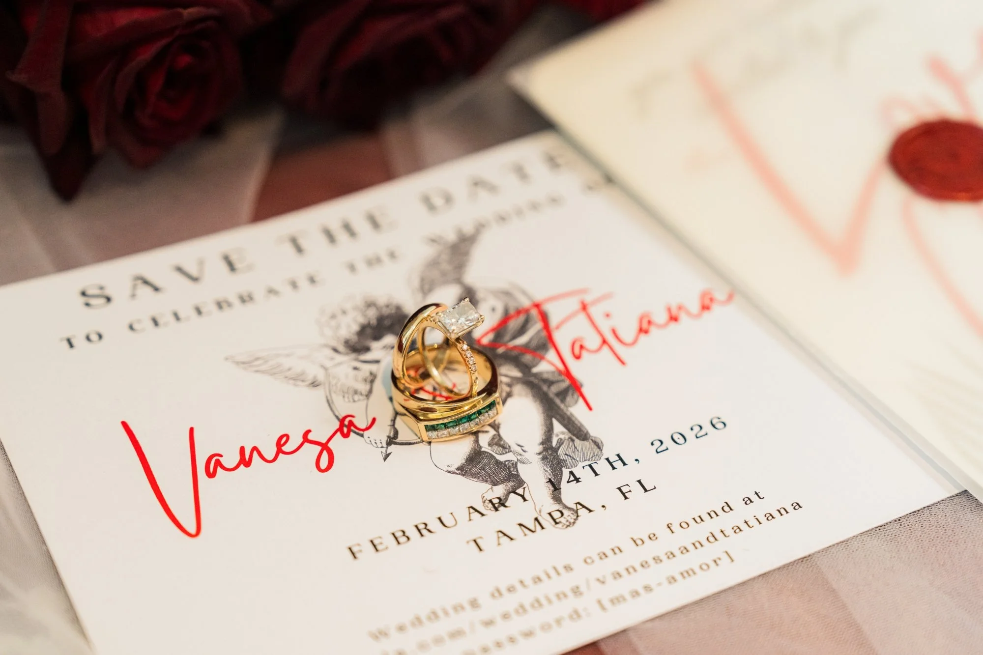 Valentine's Day Wedding Flat Lay