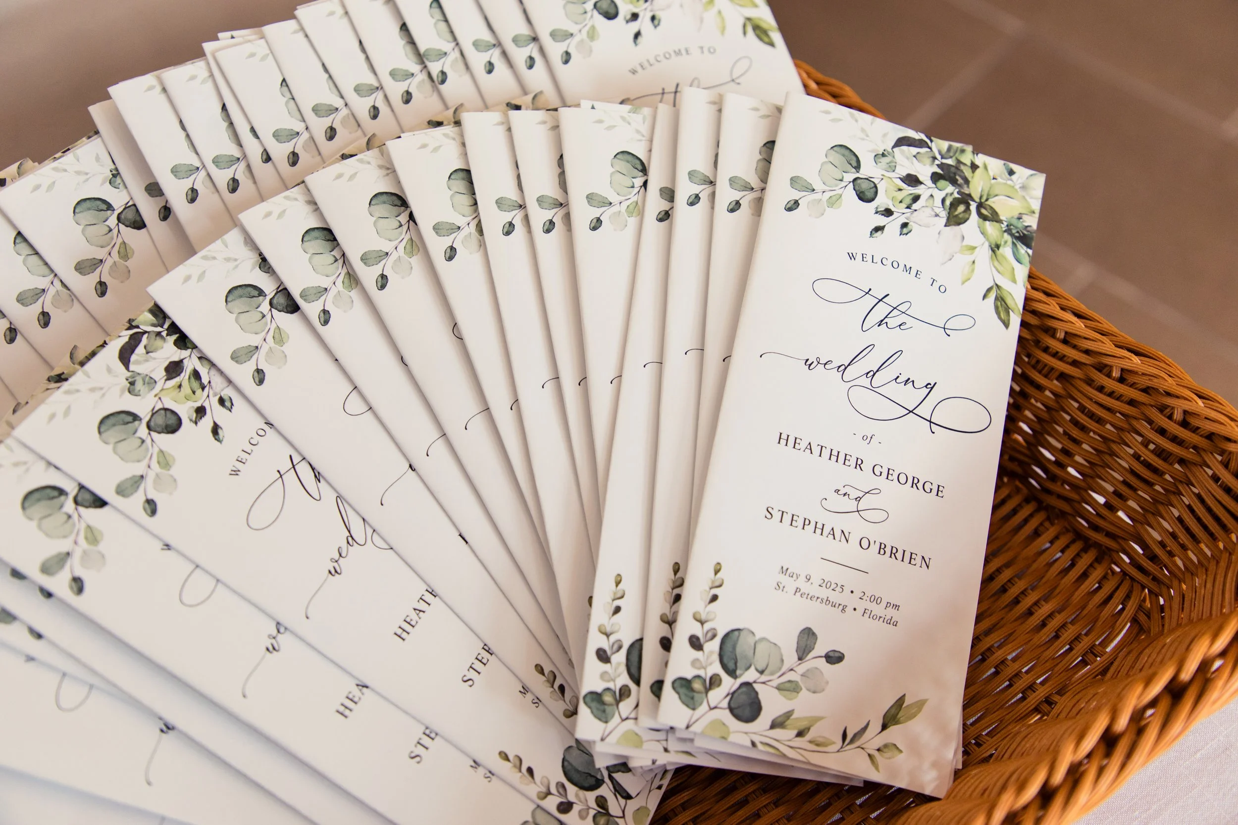 Eucalyptus Ceremony Programs