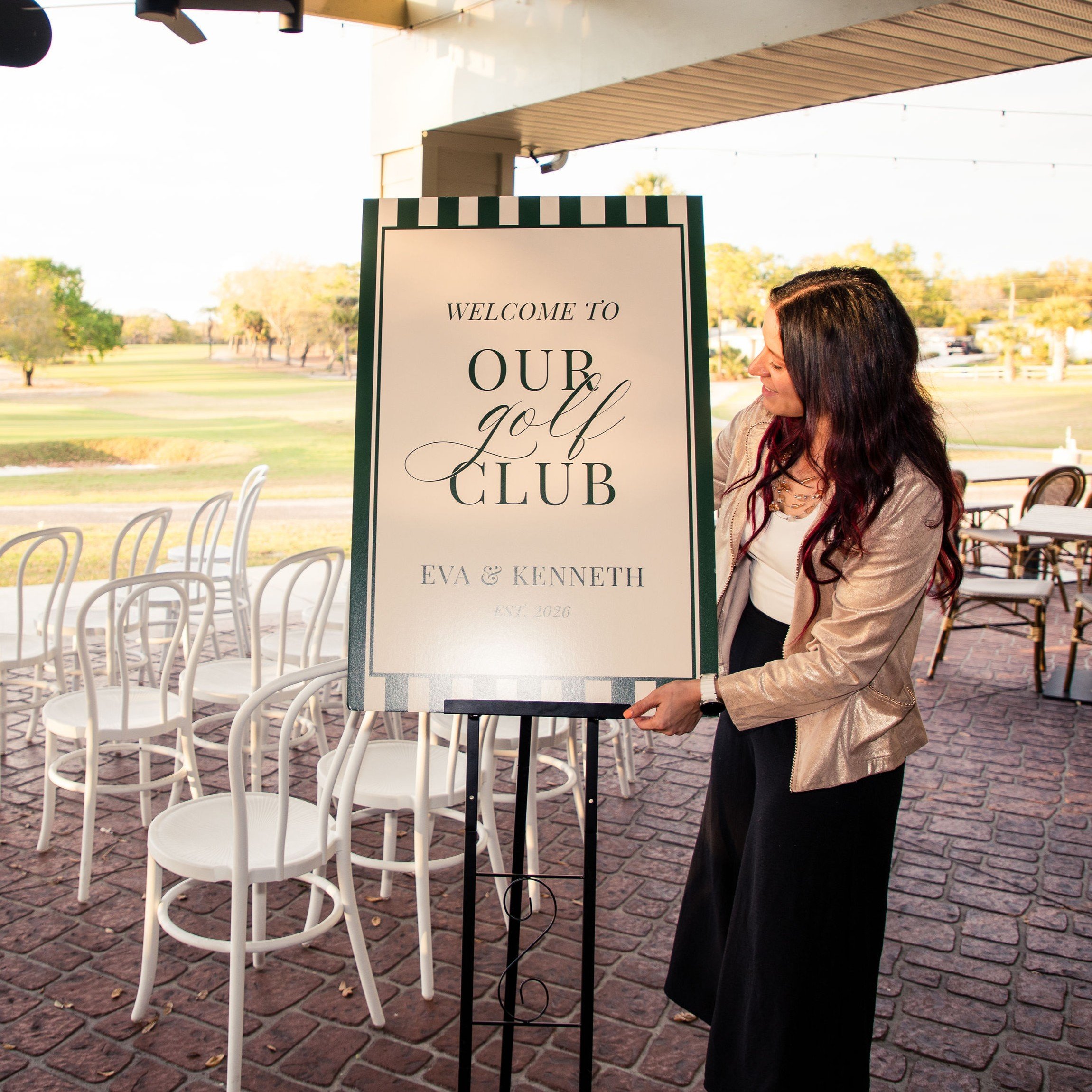 Custom Golf-Inspired Welcome Sign