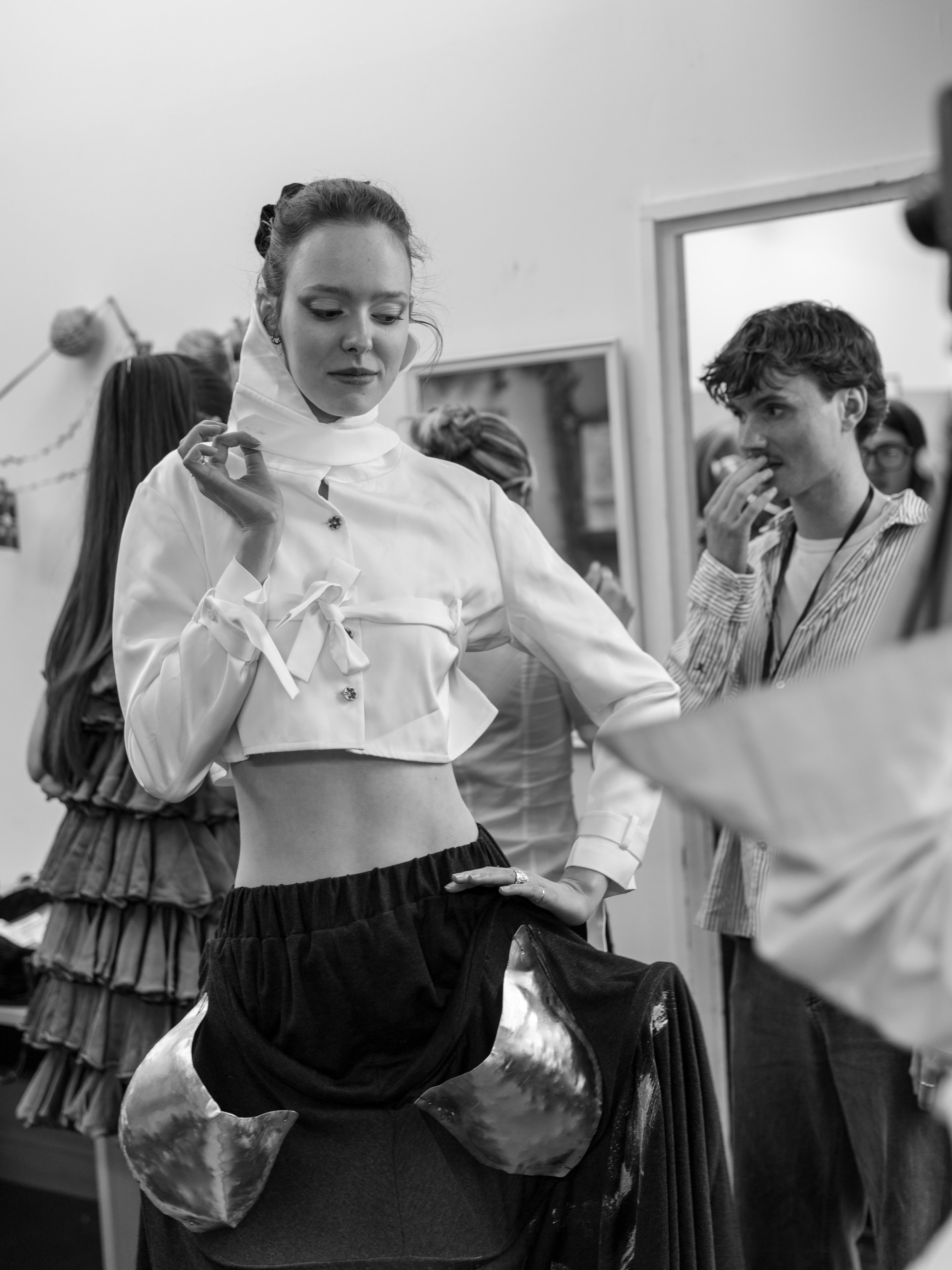 Chiaroscuro at the Biscuit Factory &middot;  @uoefashionsociety 
Light and shadow in conversation. 

Chiaroscuro, the classical interplay of light and shadow, and the Fashion Show brought it to the Biscuit Factory, a venue whose industrial character 