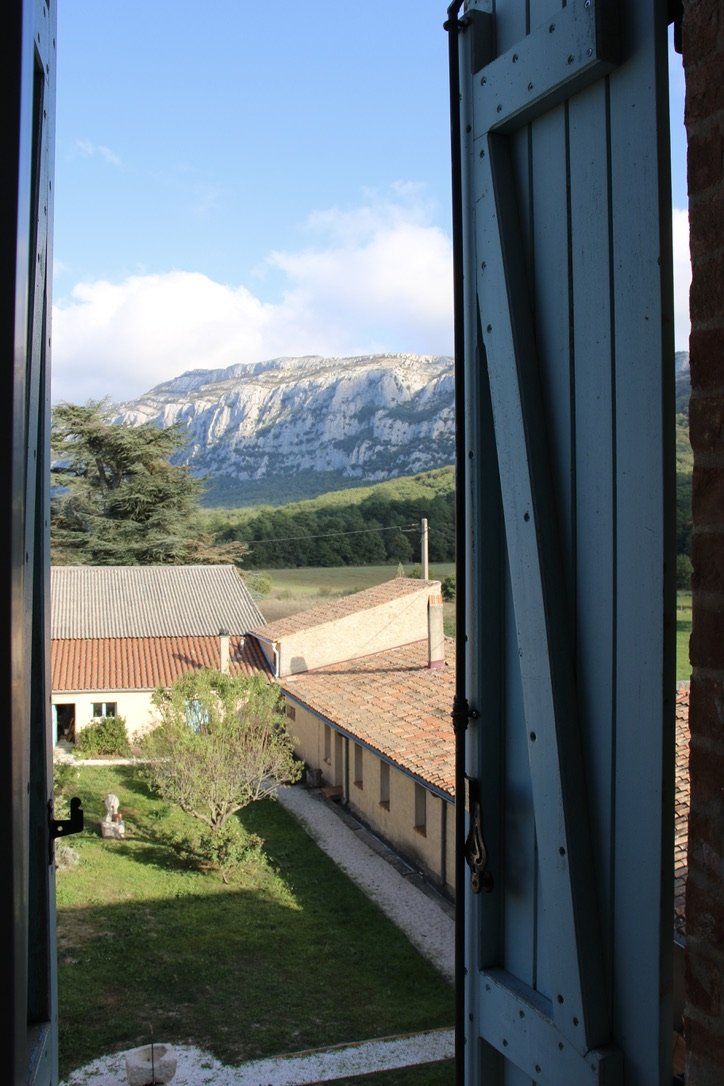 We spent one night in a Hostellerie room. Juliette had stayed in the same room when she was there before, and was woken up by a very disapproving ghost after falling asleep with a candle still lit