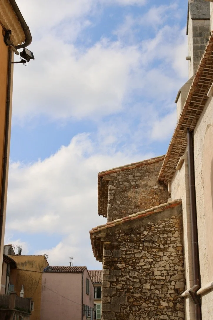 This is the wall of Basilique Sainte-Marie-Madeleine, which houses a skull said to be Mary Magdalene's