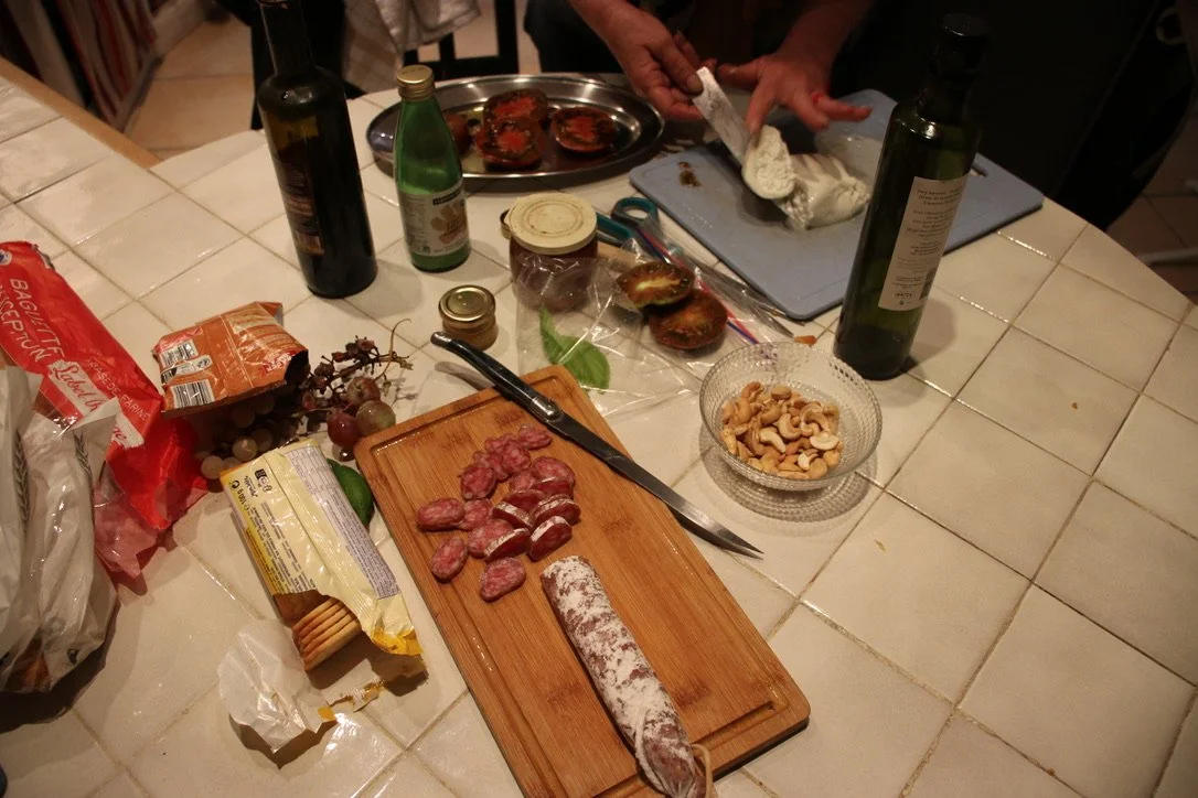 And the snacks while cooking that evening