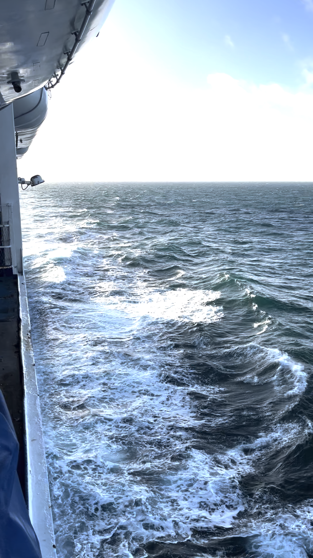On the ferry boat to England