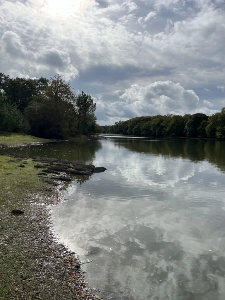 The lake, locally known as Étang Vivienne - named after the Arthurian Lady of the Lake