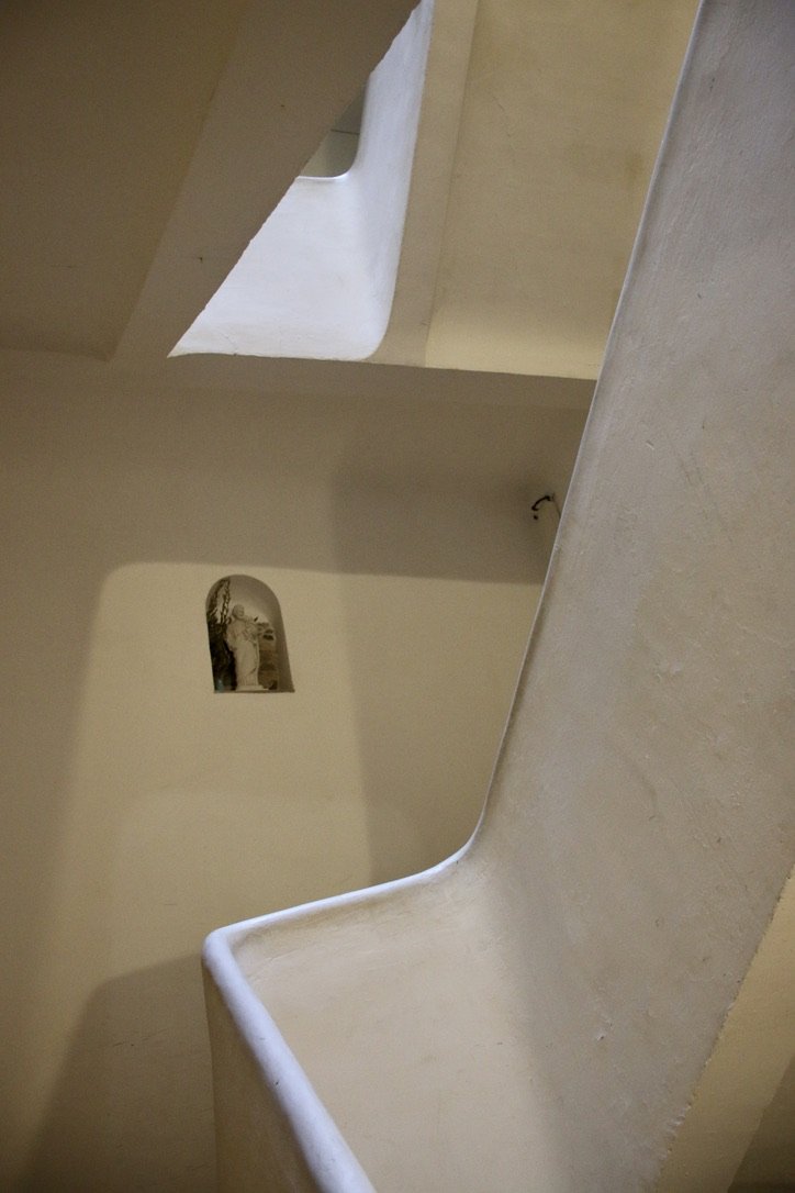 The stairway up to our rental apartment
