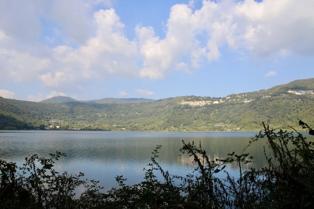 The view of the temple from the opposite point, where Caligula's third ship is likely still buried under the water